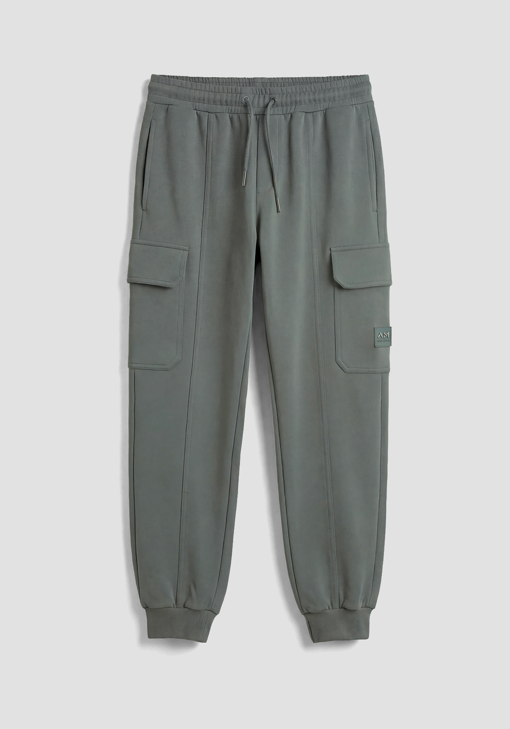 PANTALONES DE CORTE REGULAR DE SUDADERA ESTILO CARGO CON ELÁSTICO