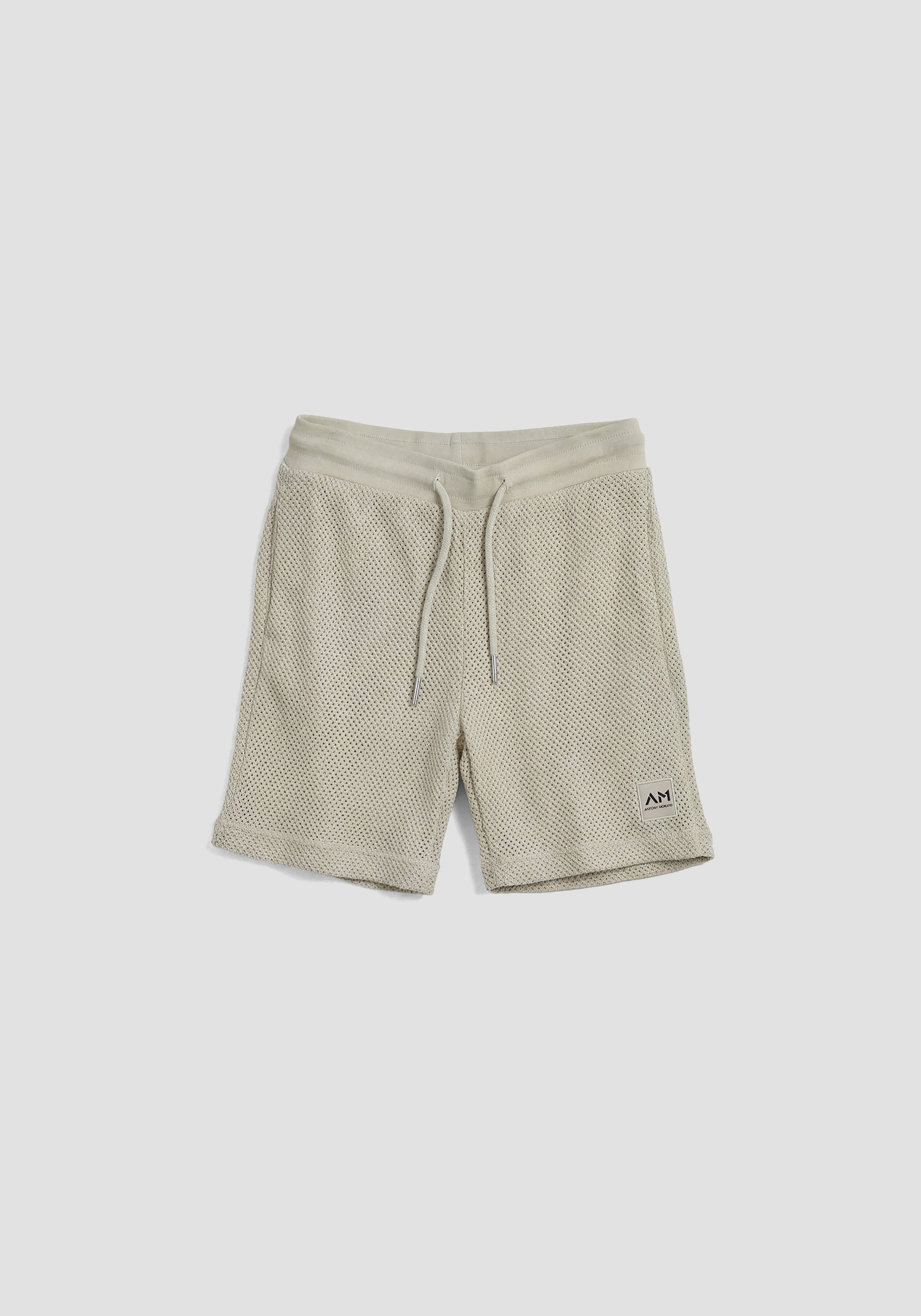 PANTALONES CORTOS DE AJUSTE REGULAR CON ELÁSTICO Y LOGOTIPO