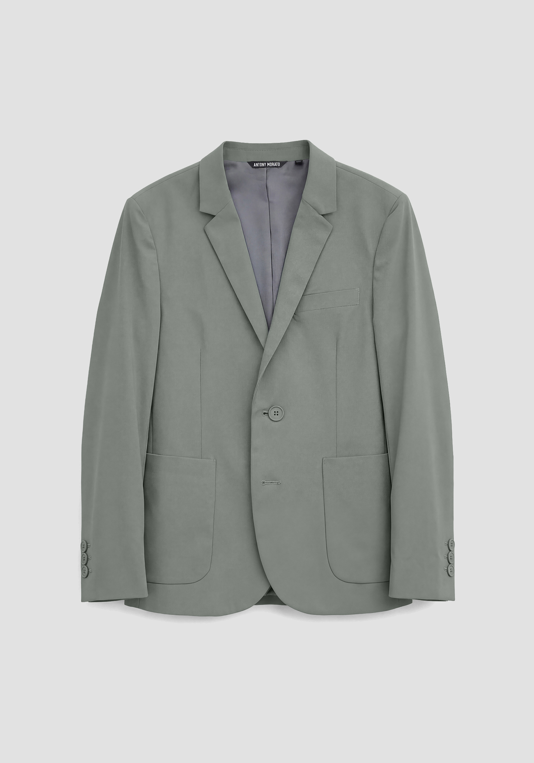 CHAQUETA DE CORTE REGULAR DE UNA SOLA PIEZA