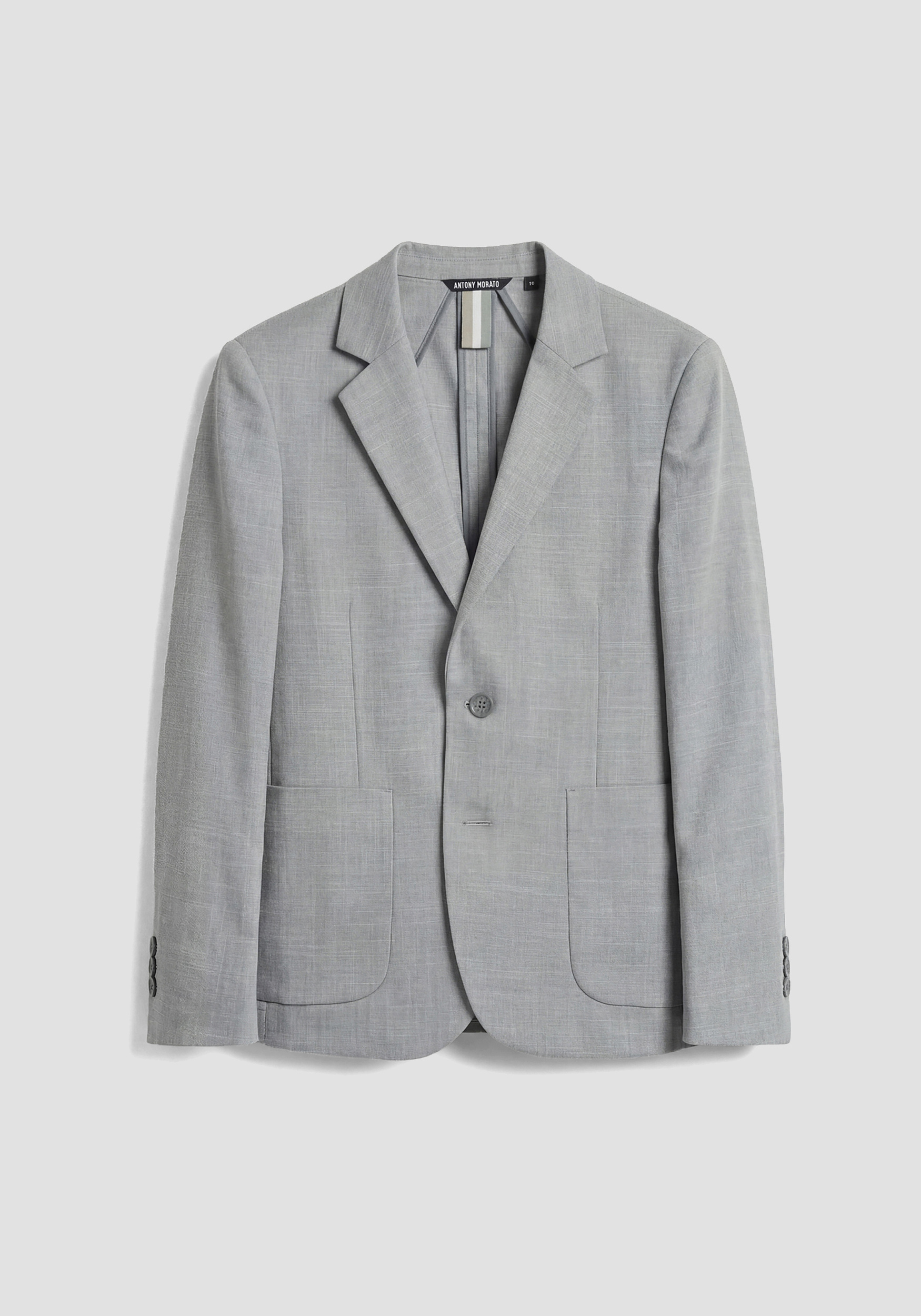 CHAQUETA DE CORTE REGULAR DE MEZCLA DE VISCOSA ELÁSTICA SLUB