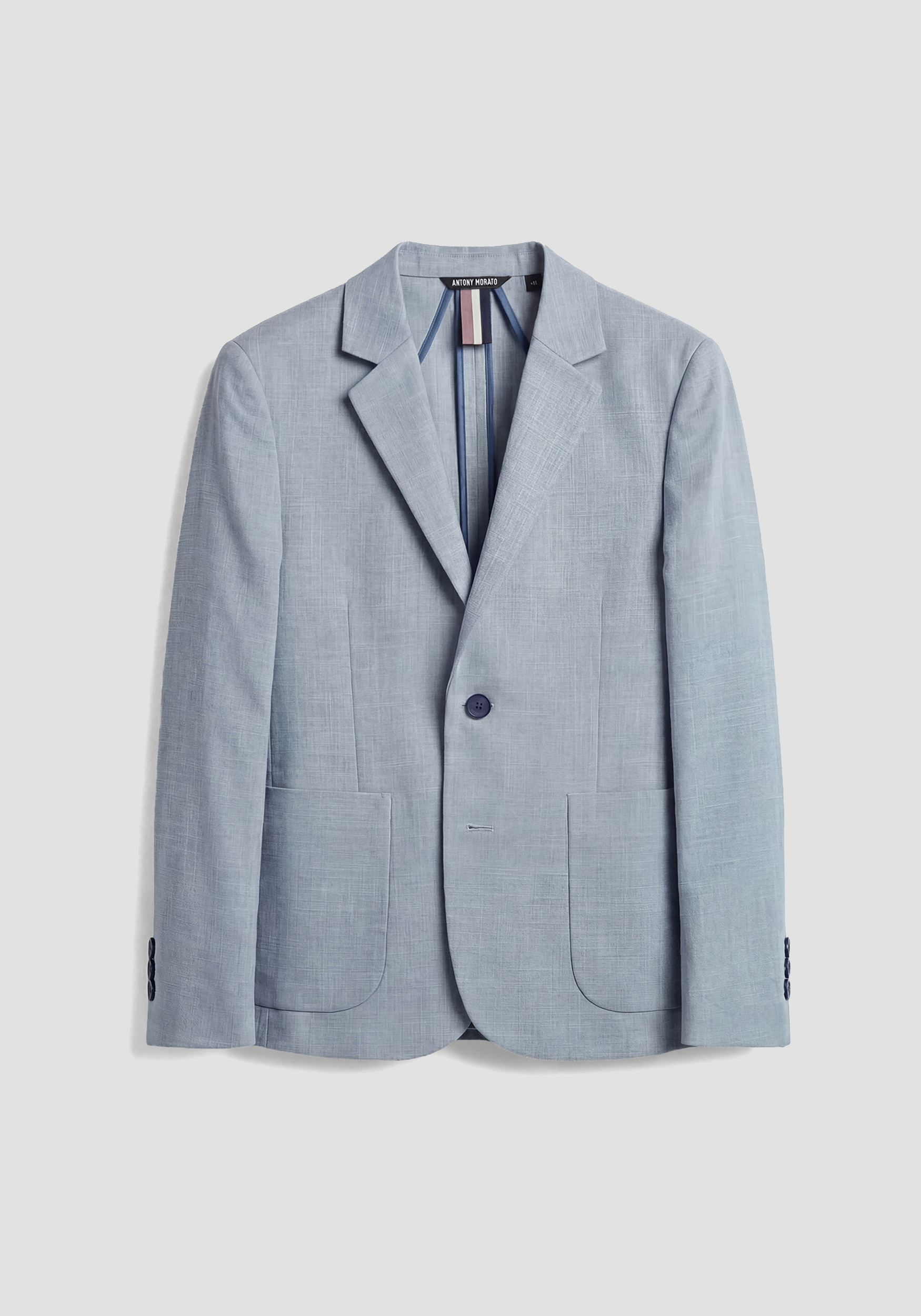 CHAQUETA DE CORTE REGULAR DE MEZCLA DE VISCOSA ELÁSTICA SLUB