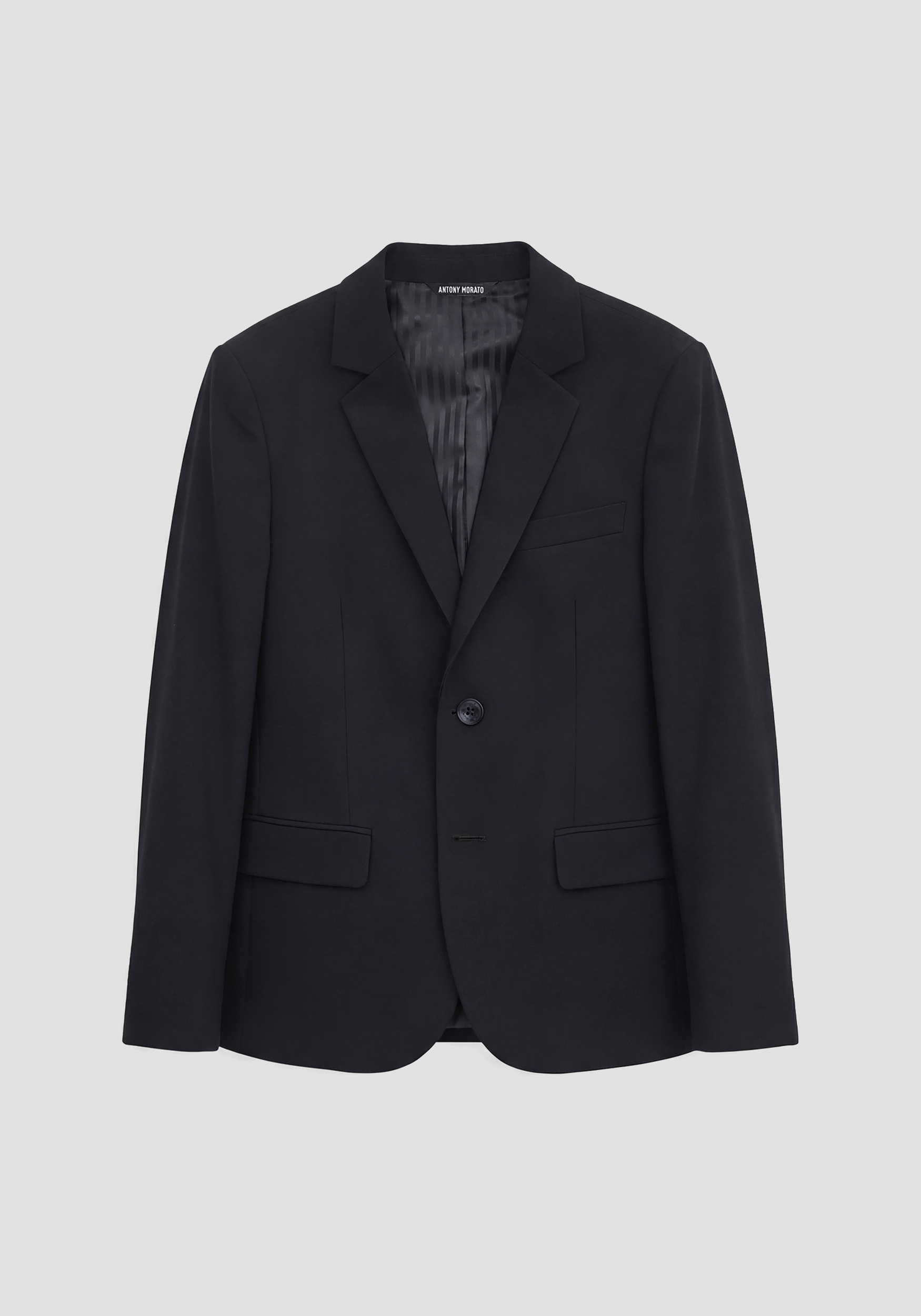 CHAQUETA DE CORTE REGULAR DE MEZCLA DE VISCOSA ELÁSTICA