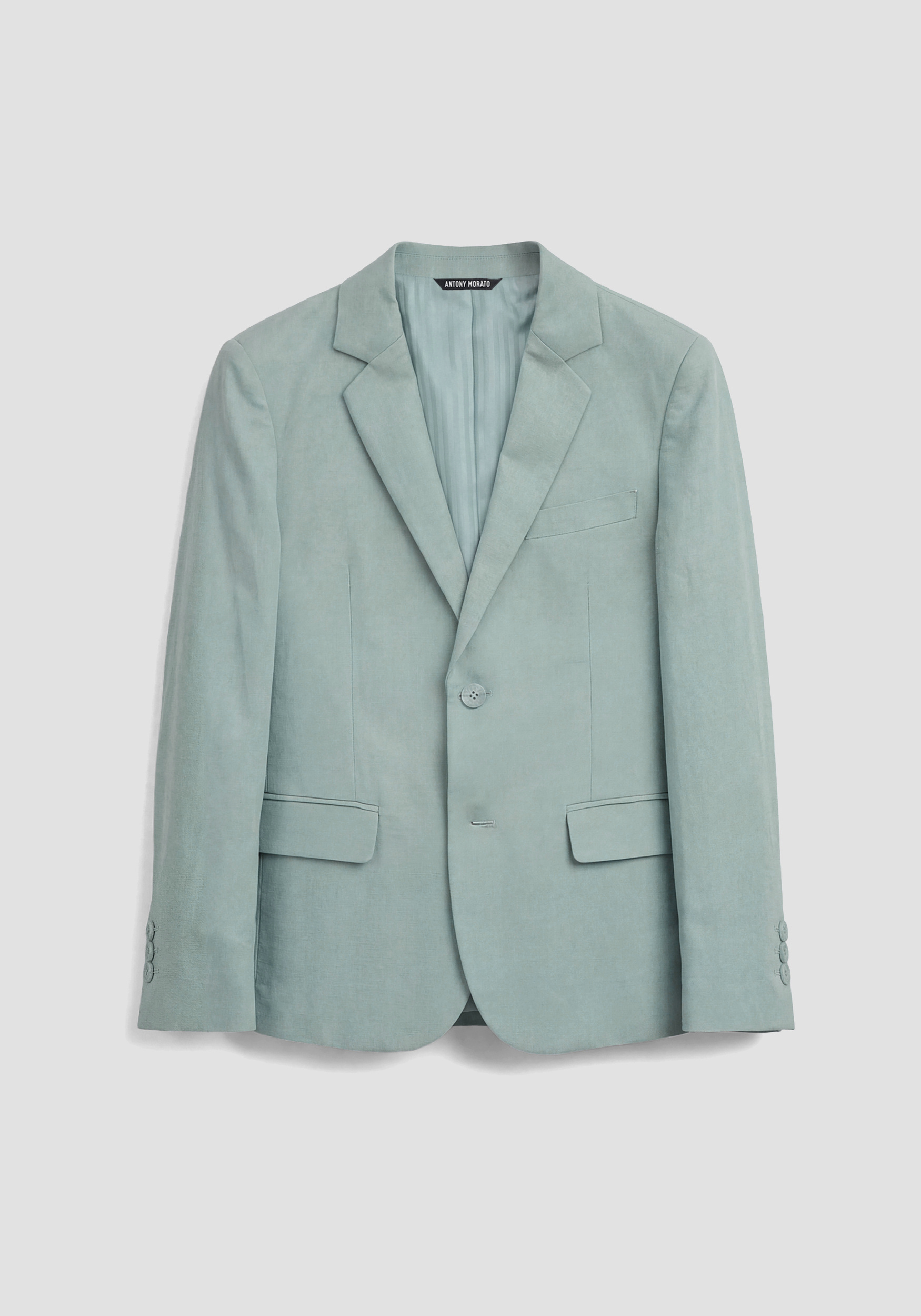 CHAQUETA REGULAR FIT EN SLUB DE LINO Y VISCOSA