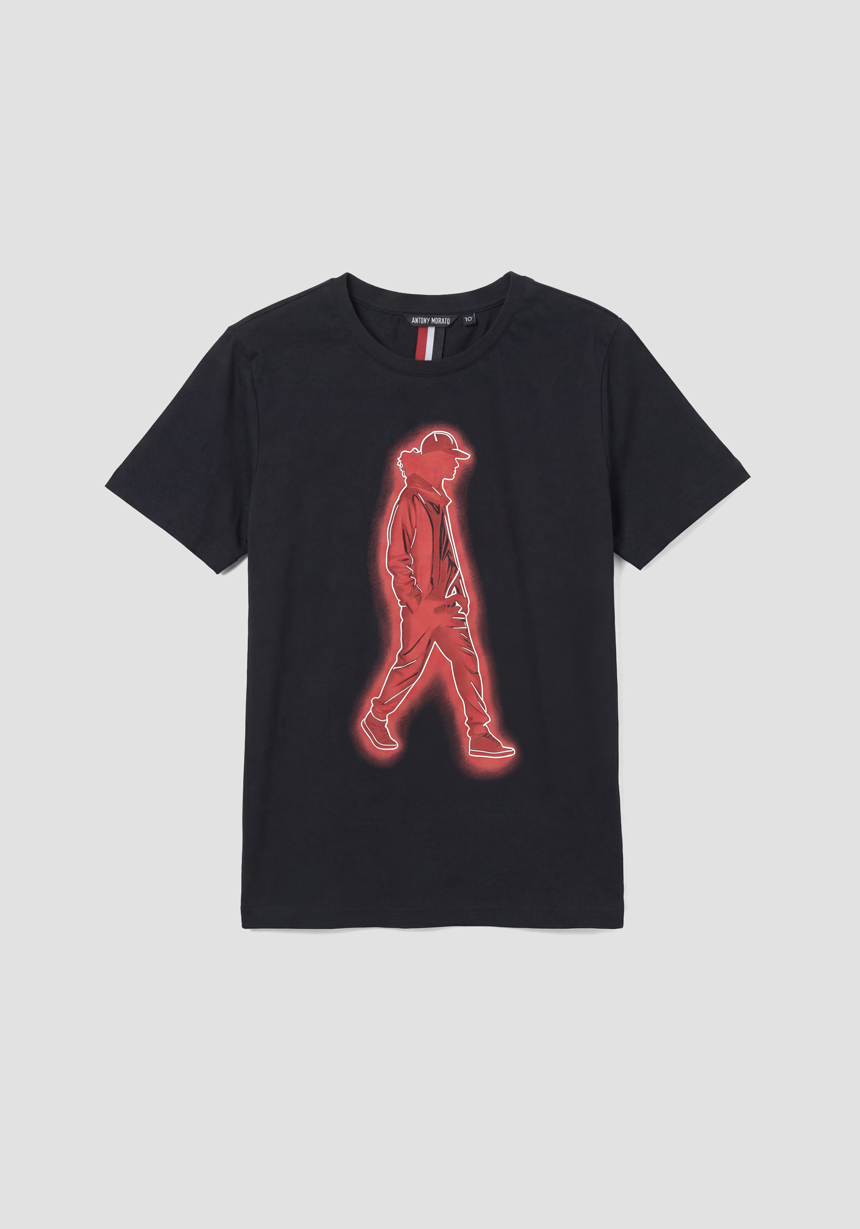 CAMISETA REGULAR FIT DE JERSEY DE ALGODÓN CON ESTAMPADO WALKING MAN