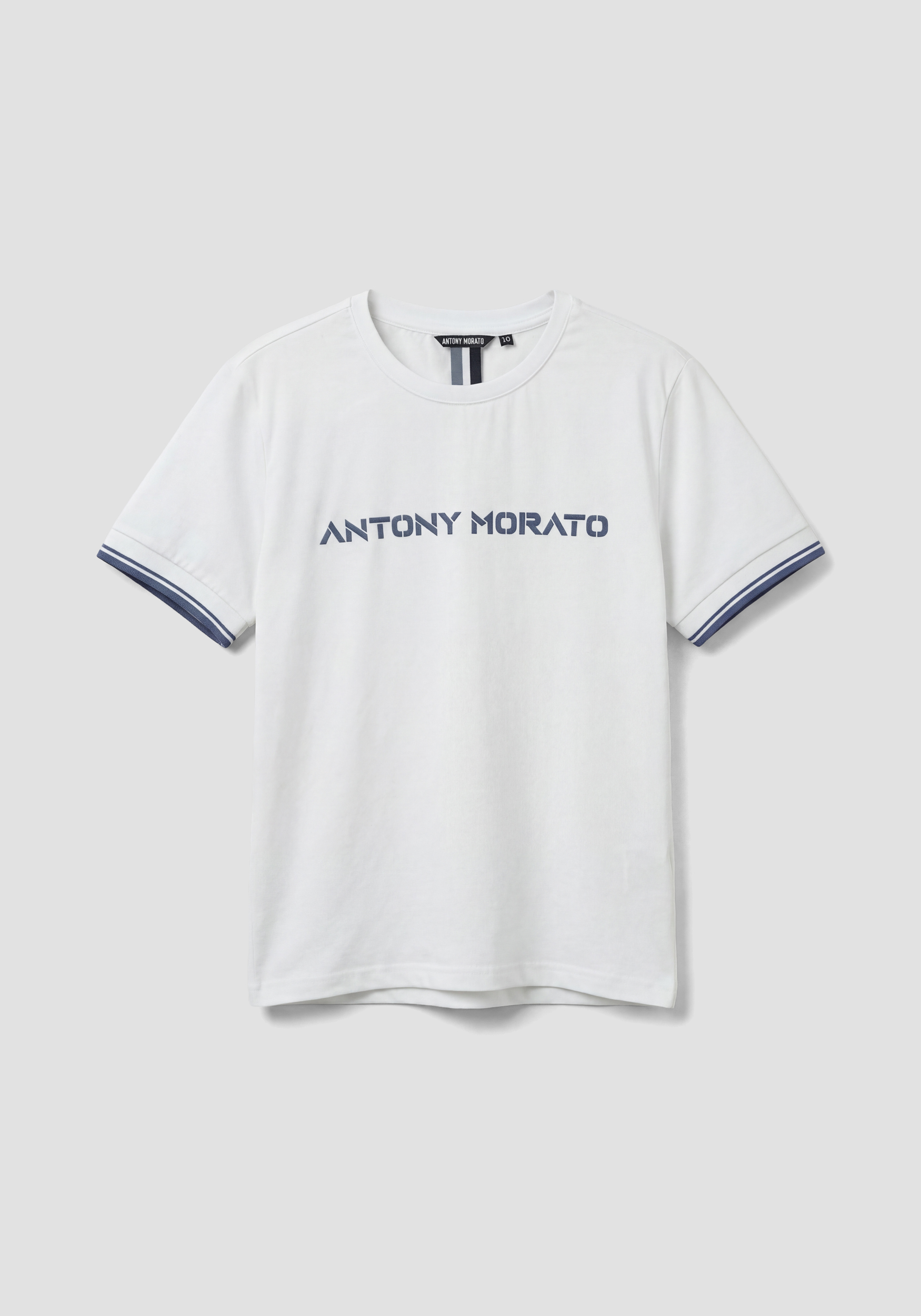 CAMISETA DE AJUSTE REGULAR EN JERSEY DE ALGODÓN CON ESTAMPADO DE LOGOTIPO EN GOMA