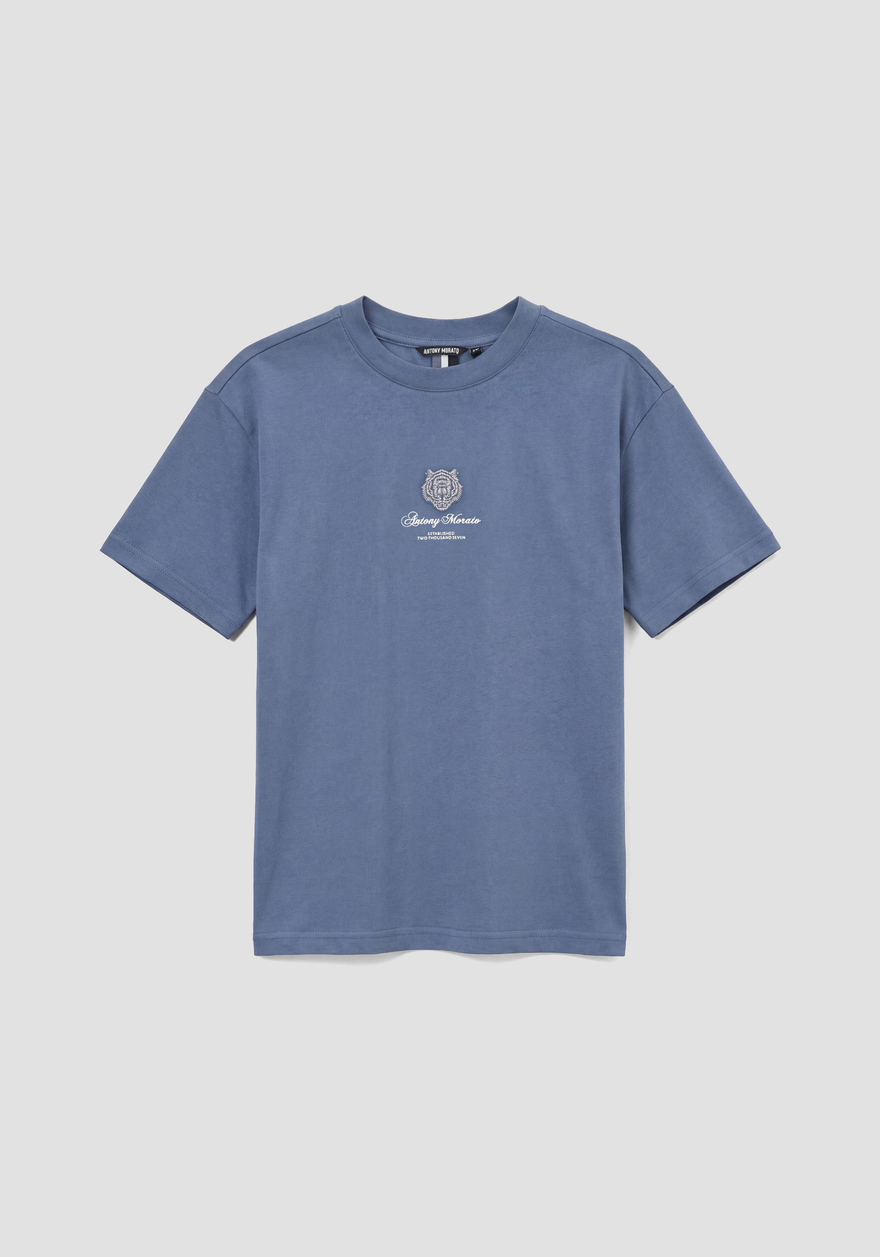 CAMISETA DE CORTE RELAJADO DE JERSEY DE ALGODÓN CON ESTAMPADO DE TIGRE