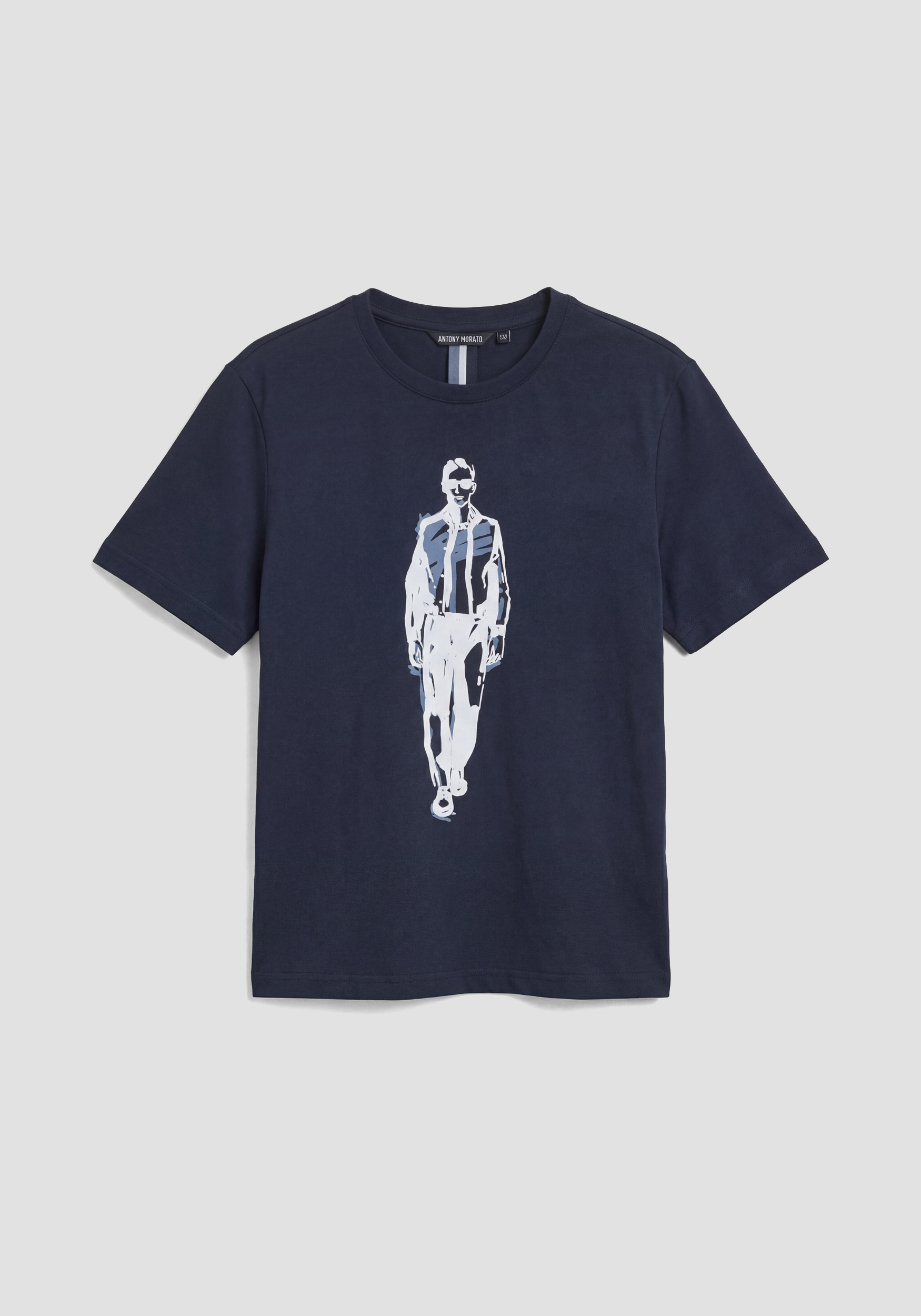 CAMISETA DE CORTE REGULAR DE JERSEY DE ALGODÓN CON ESTAMPADO FRONTAL