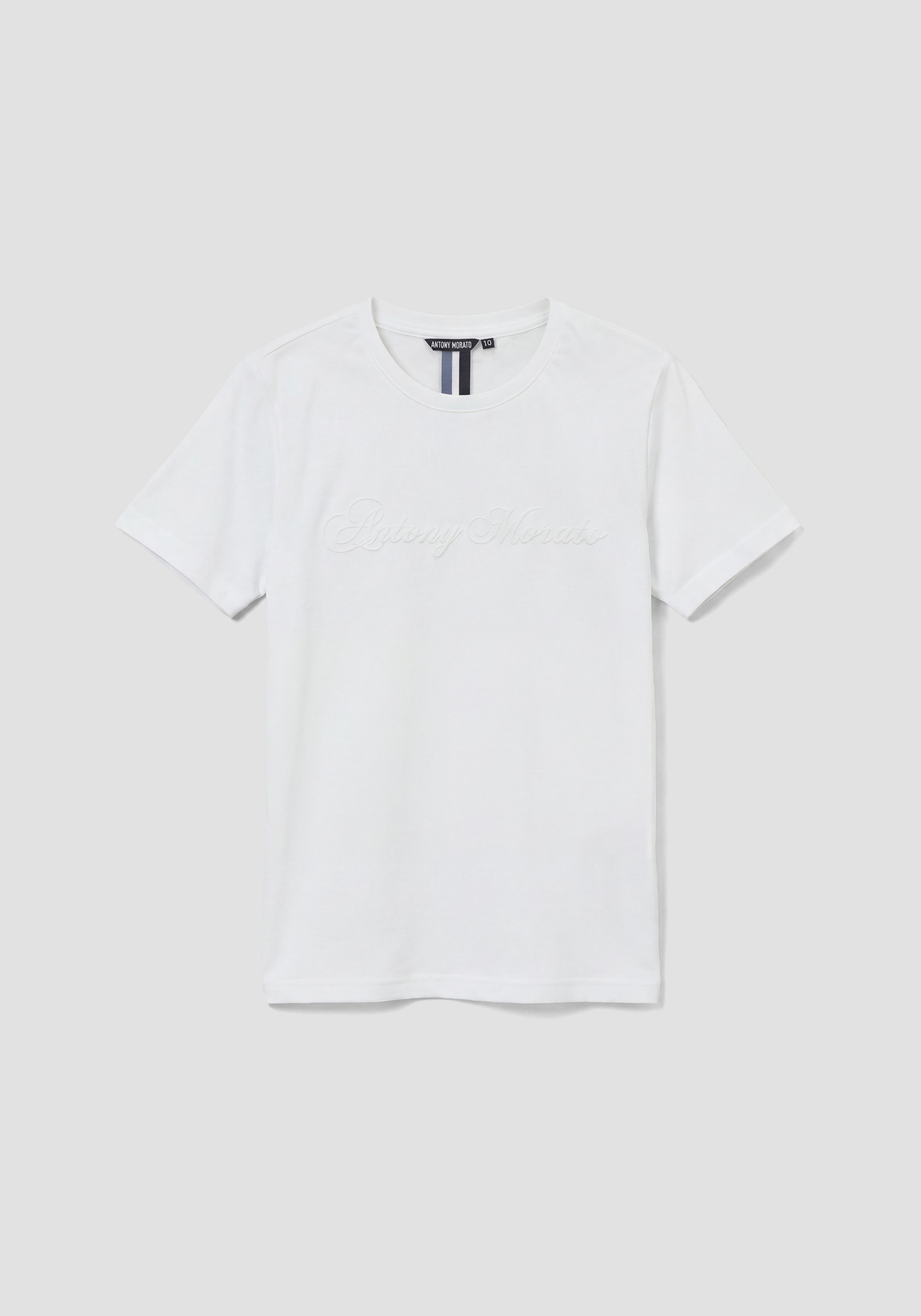 CAMISETA DE CORTE REGULAR EN JERSEY DE ALGODÓN CON ESTAMPADO DE LOGOTIPO