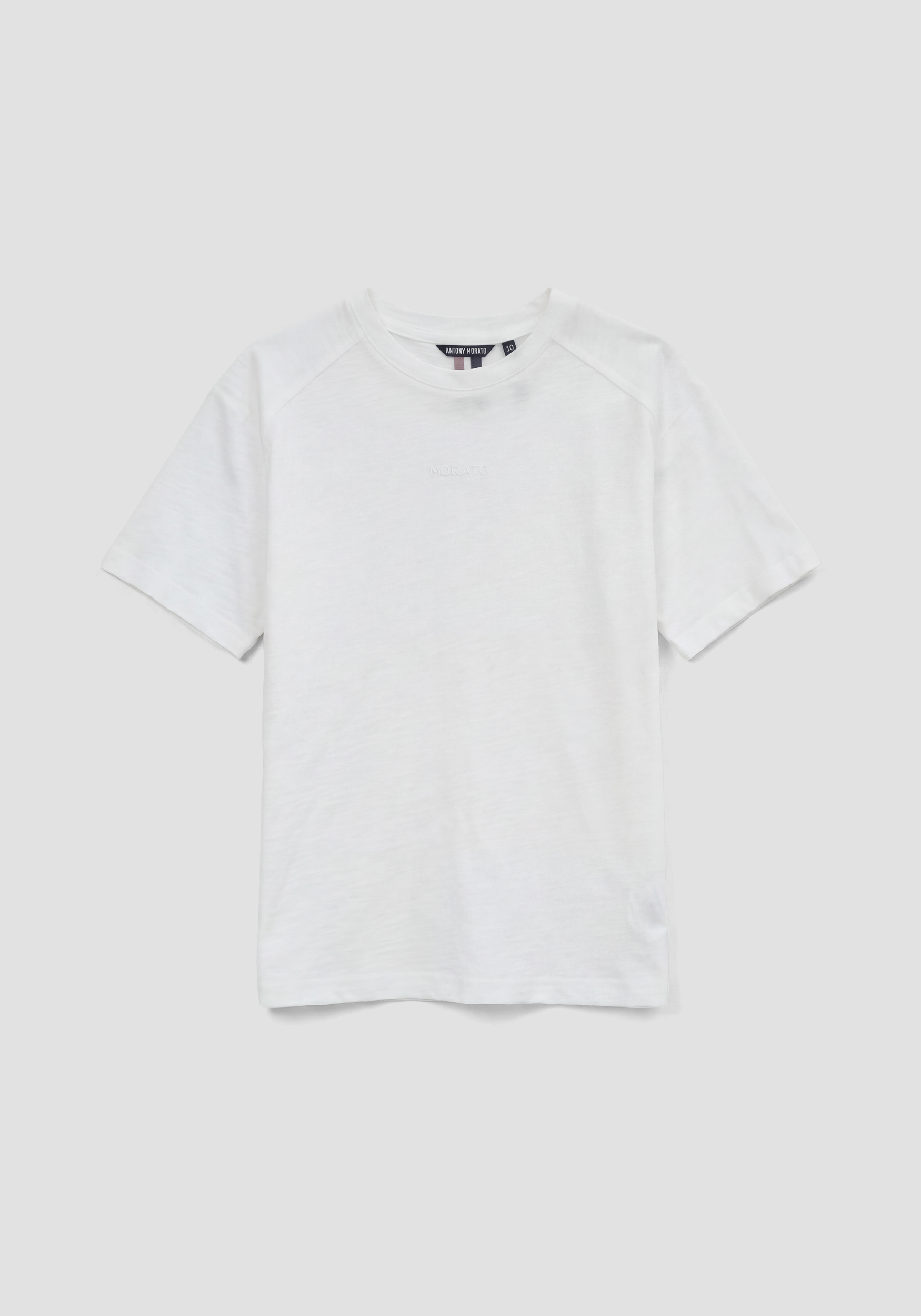 CAMISETA DE CORTE RELAJADO EN SLUB DE ALGODÓN MONOCROMÁTICO