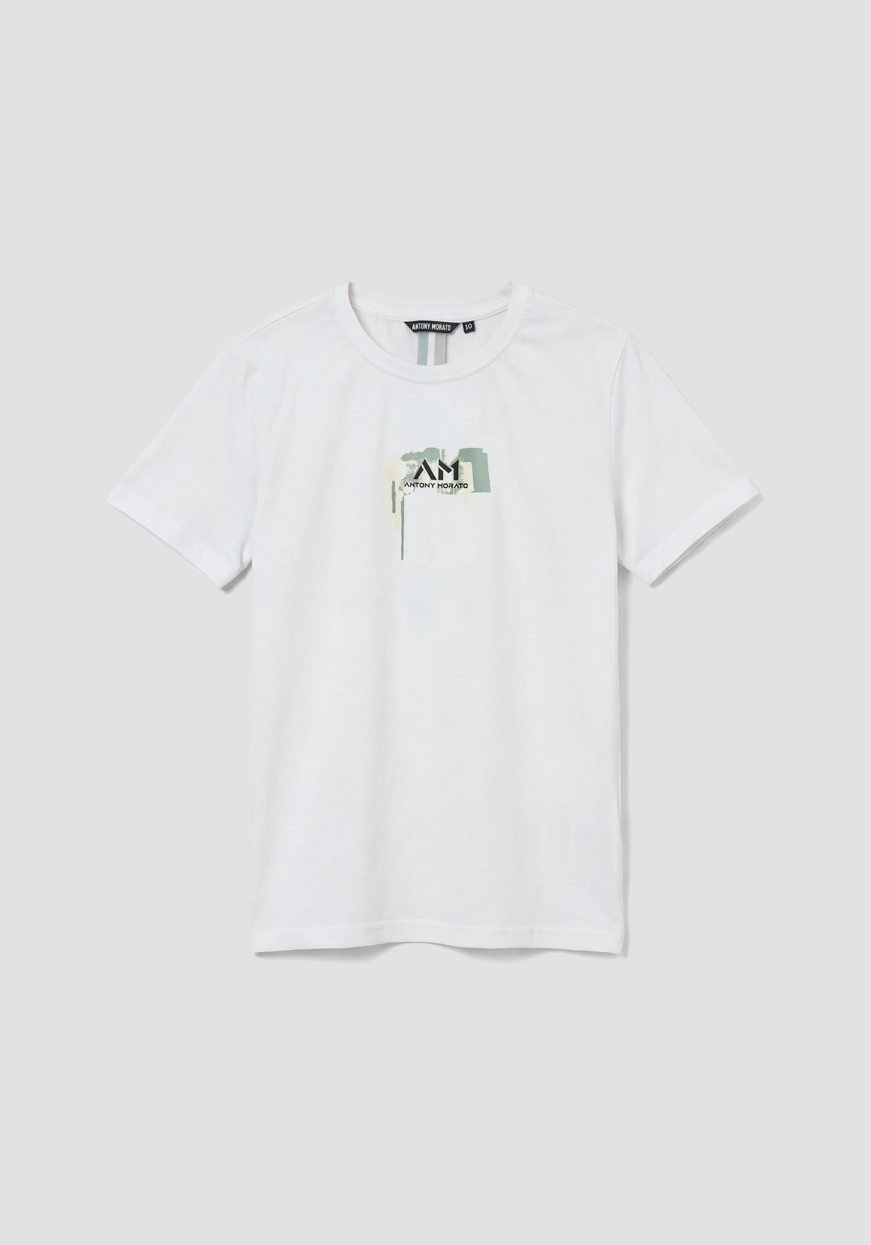 CAMISETA DE AJUSTE REGULAR EN JERSEY DE ALGODÓN CON ESTAMPADO DEL LOGOTIPO.