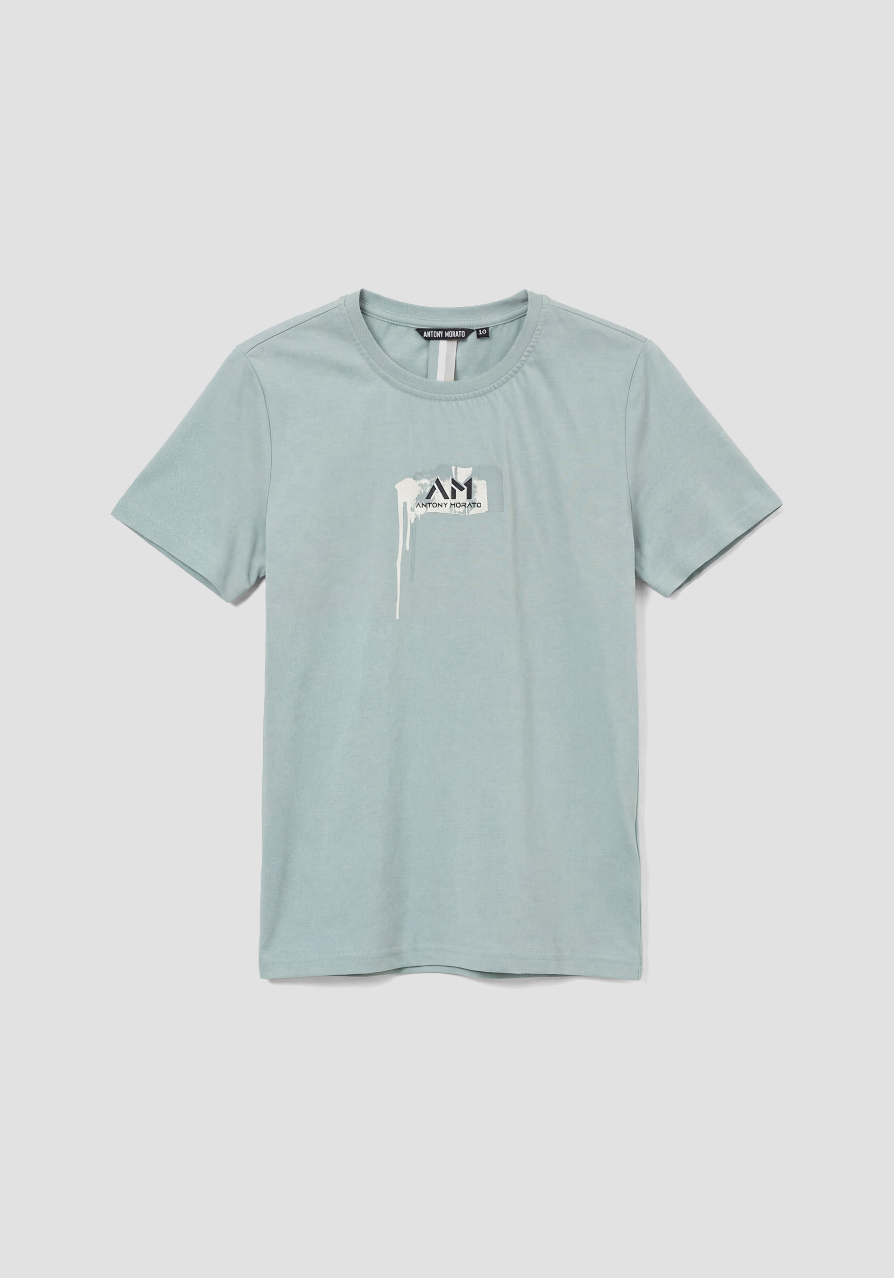 CAMISETA DE AJUSTE REGULAR EN JERSEY DE ALGODÓN CON ESTAMPADO DEL LOGOTIPO.