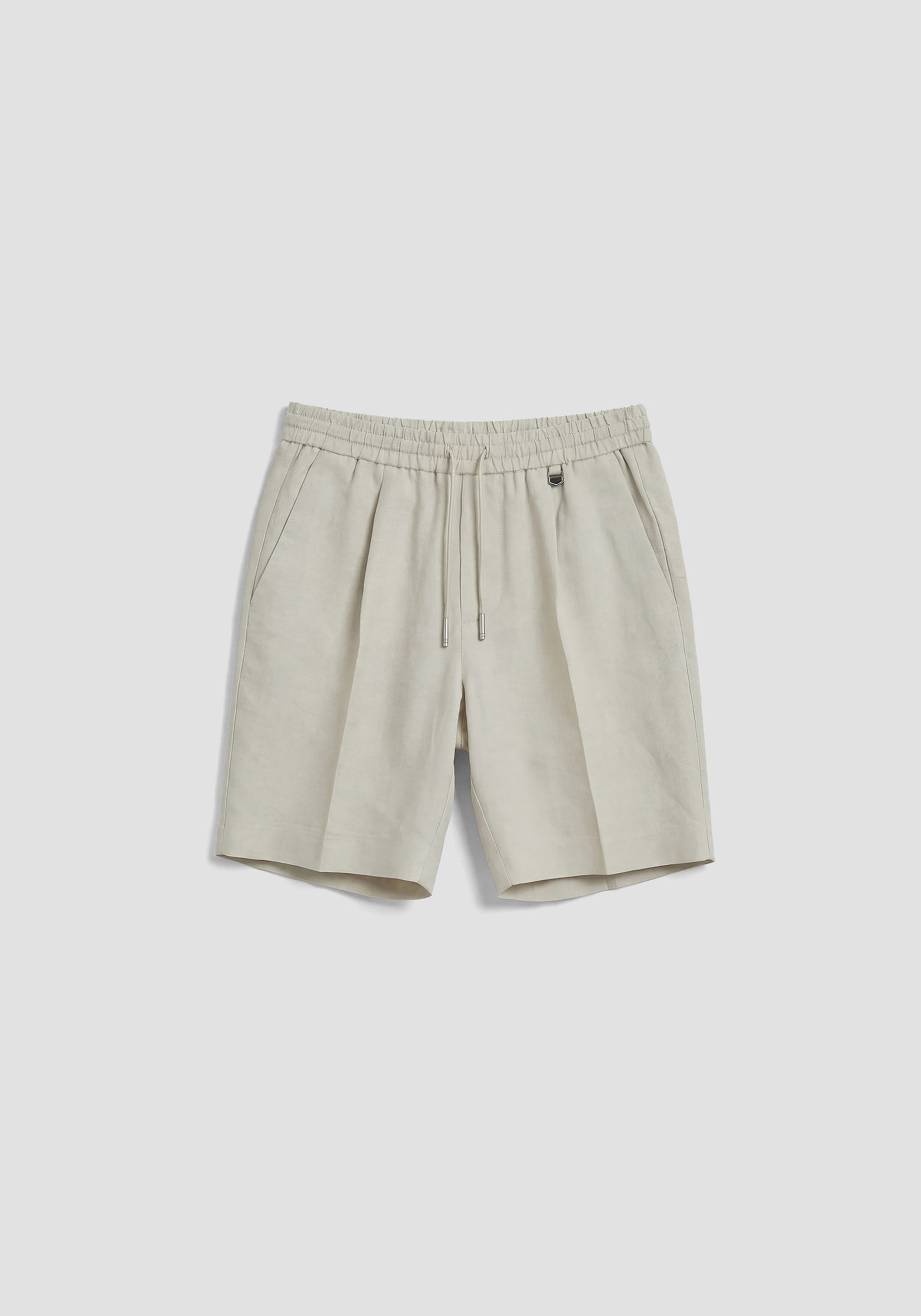 PANTALONES CORTOS REGULAR FIT DE MEZCLA DE LINO Y VISCOSA