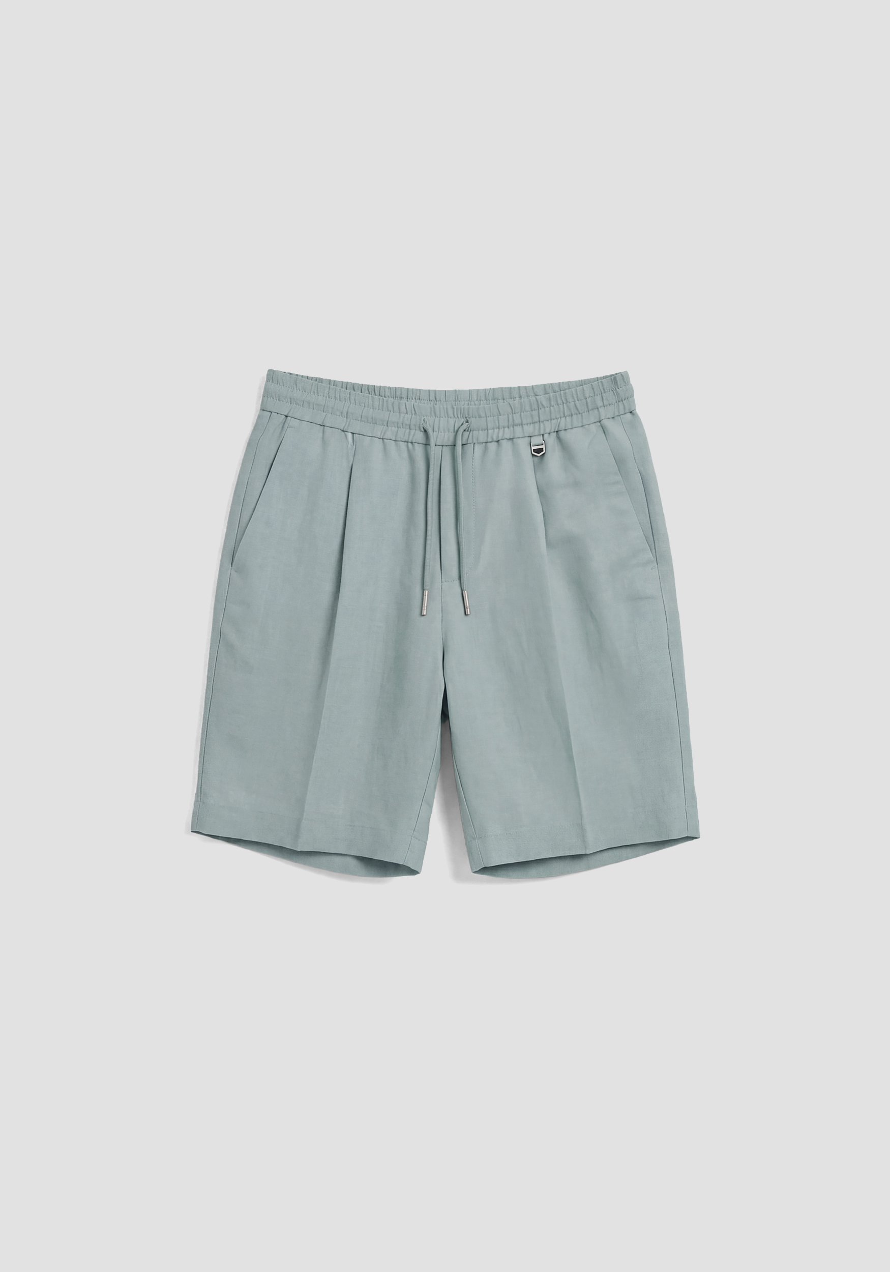 PANTALONES CORTOS REGULAR FIT DE MEZCLA DE LINO Y VISCOSA