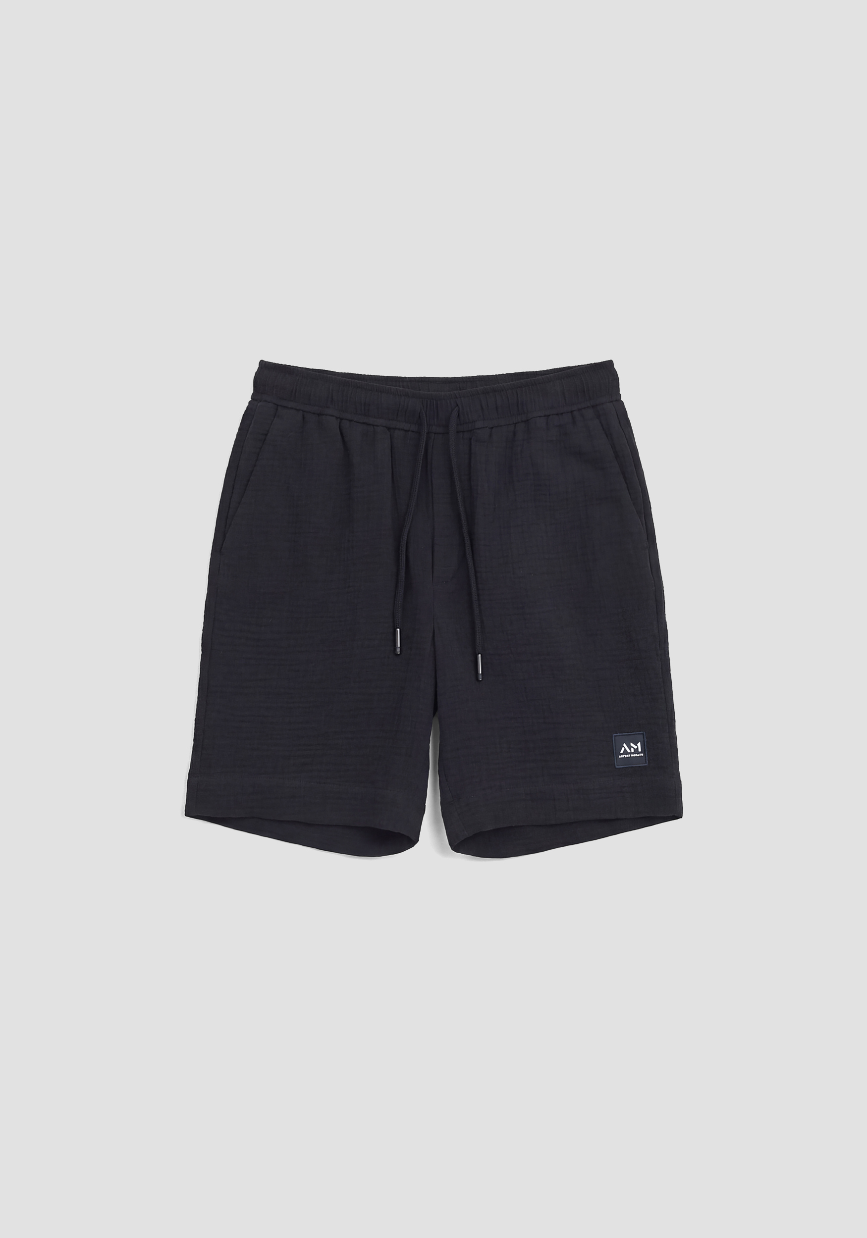 PANTALONES CORTOS DE CORTE REGULAR EN ALGODÓN SUAVE AL TACTO CON EFECTO ARRUGADO