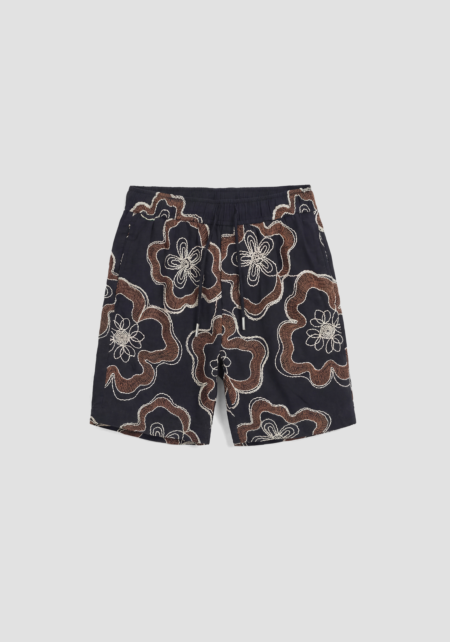 PANTALONES CORTOS DE CORTE REGULAR EN ALGODÓN CON ESTAMPADO ALL-OVER