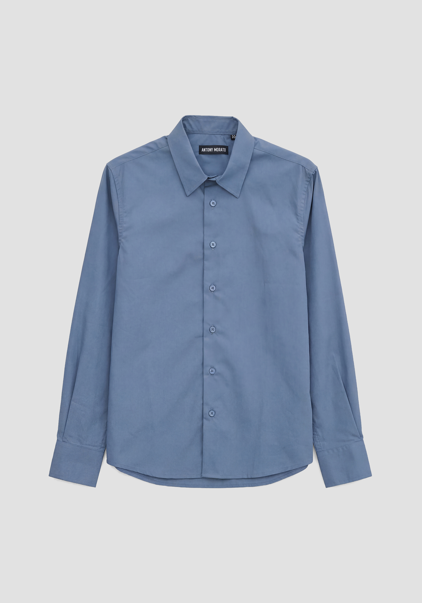 CAMISA DE CORTE REGULAR EN ALGODÓN SUAVE AL TACTO