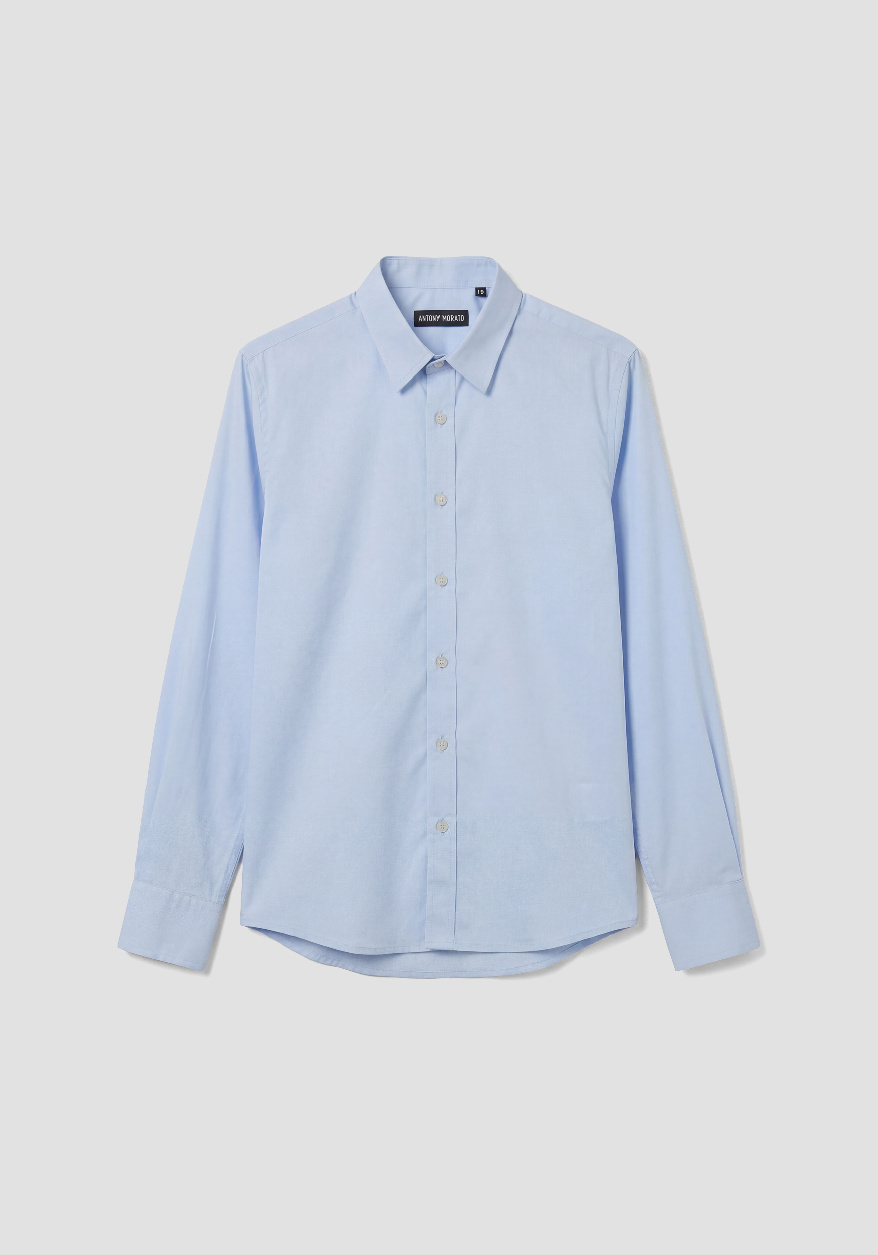 CAMICIA REGULAR FIT IN POPELINE DI COTONE