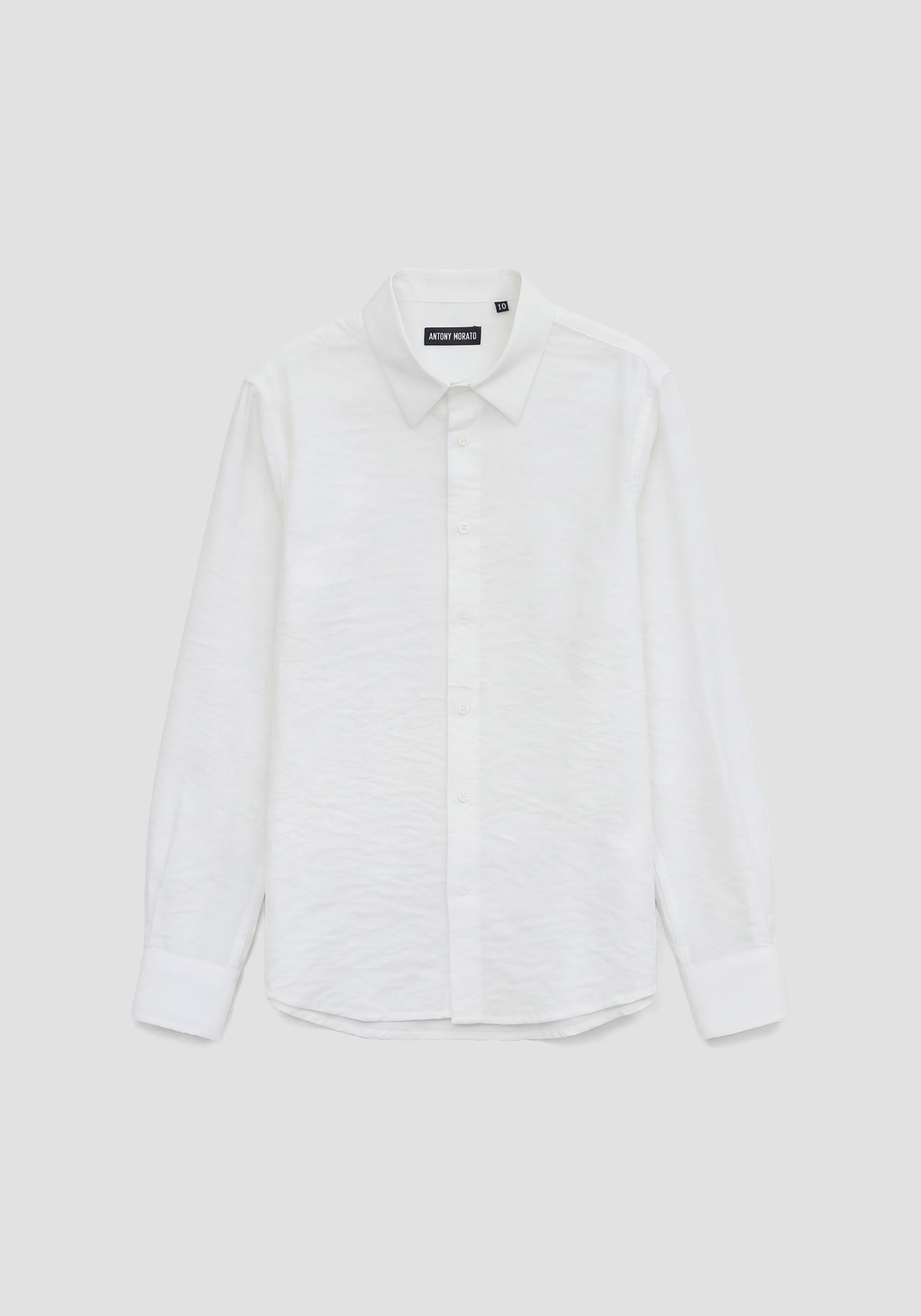 CAMISA REGULAR FIT DE TEJIDO TÉCNICO MEZCLADO DE VISCOSA