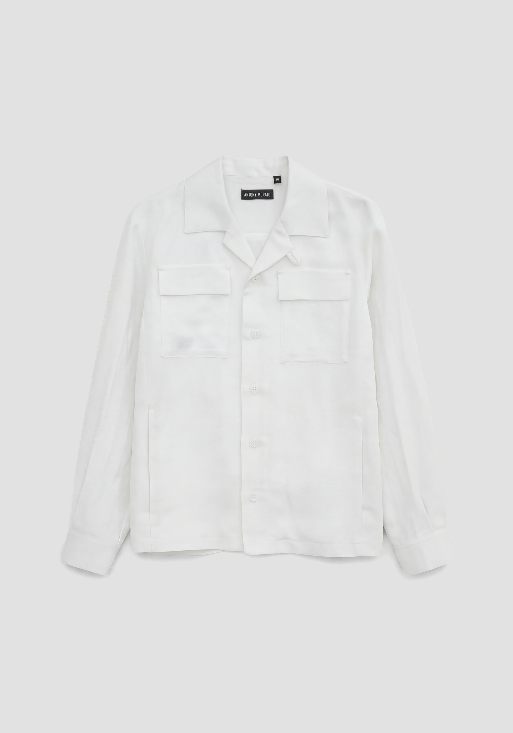 CAMISA REGULAR FIT DE MEZCLA DE LINO Y VISCOSA CON BOLSILLO