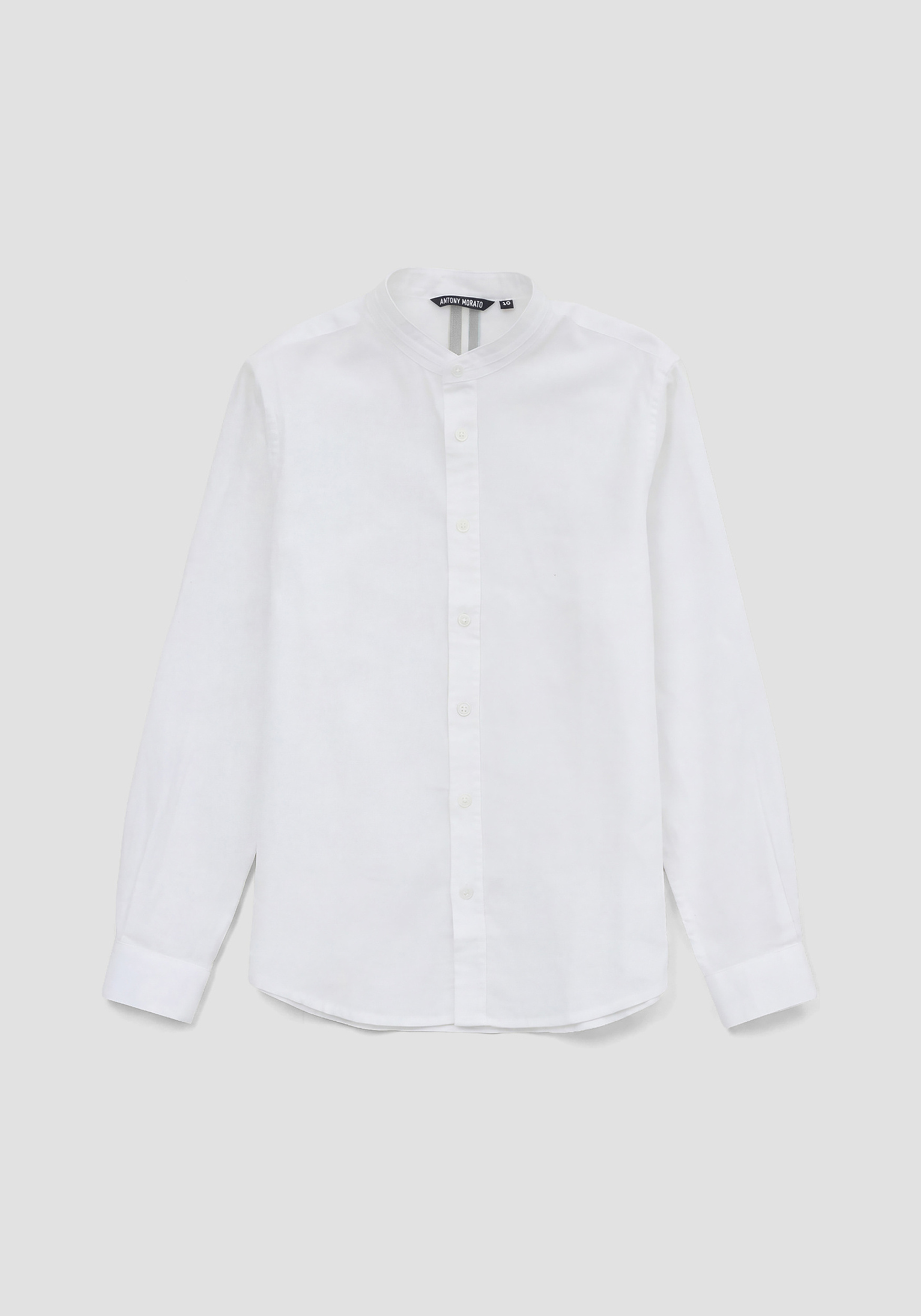 CAMISA REGULAR FIT DE MEZCLA DE ALGODÓN Y LINO