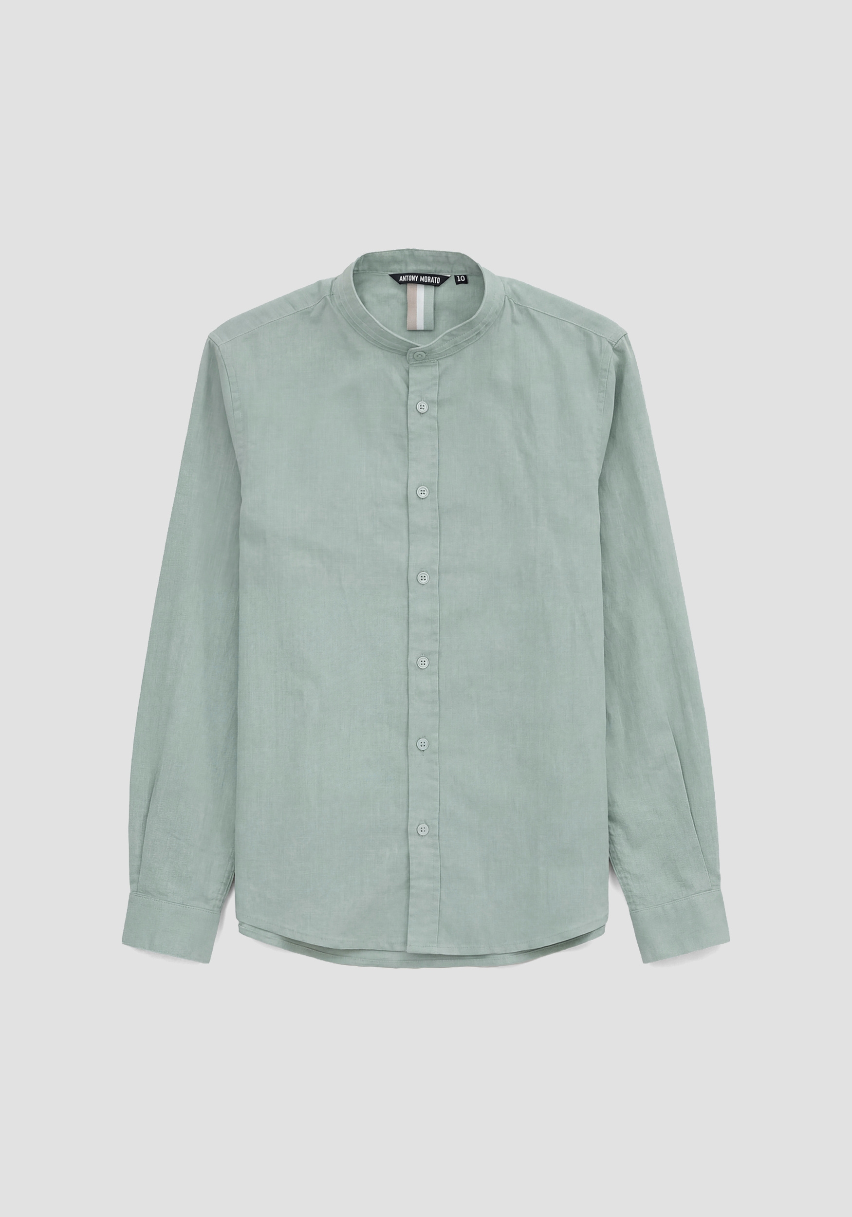 CAMISA REGULAR FIT DE MEZCLA DE ALGODÓN Y LINO