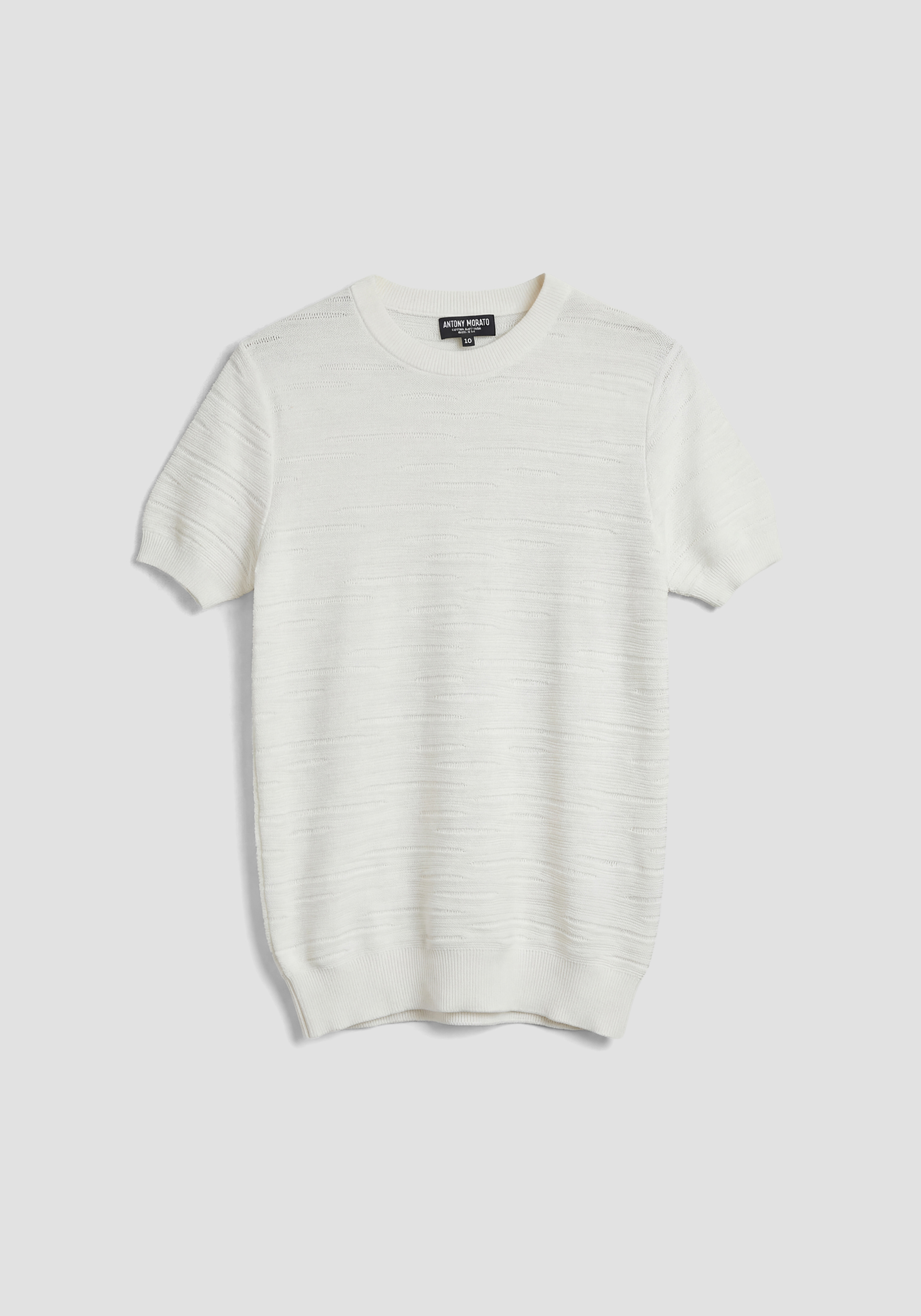 JERSEY DE MANGA CORTA Y CORTE REGULAR EN HILO DE ALGODÓN SUAVE
