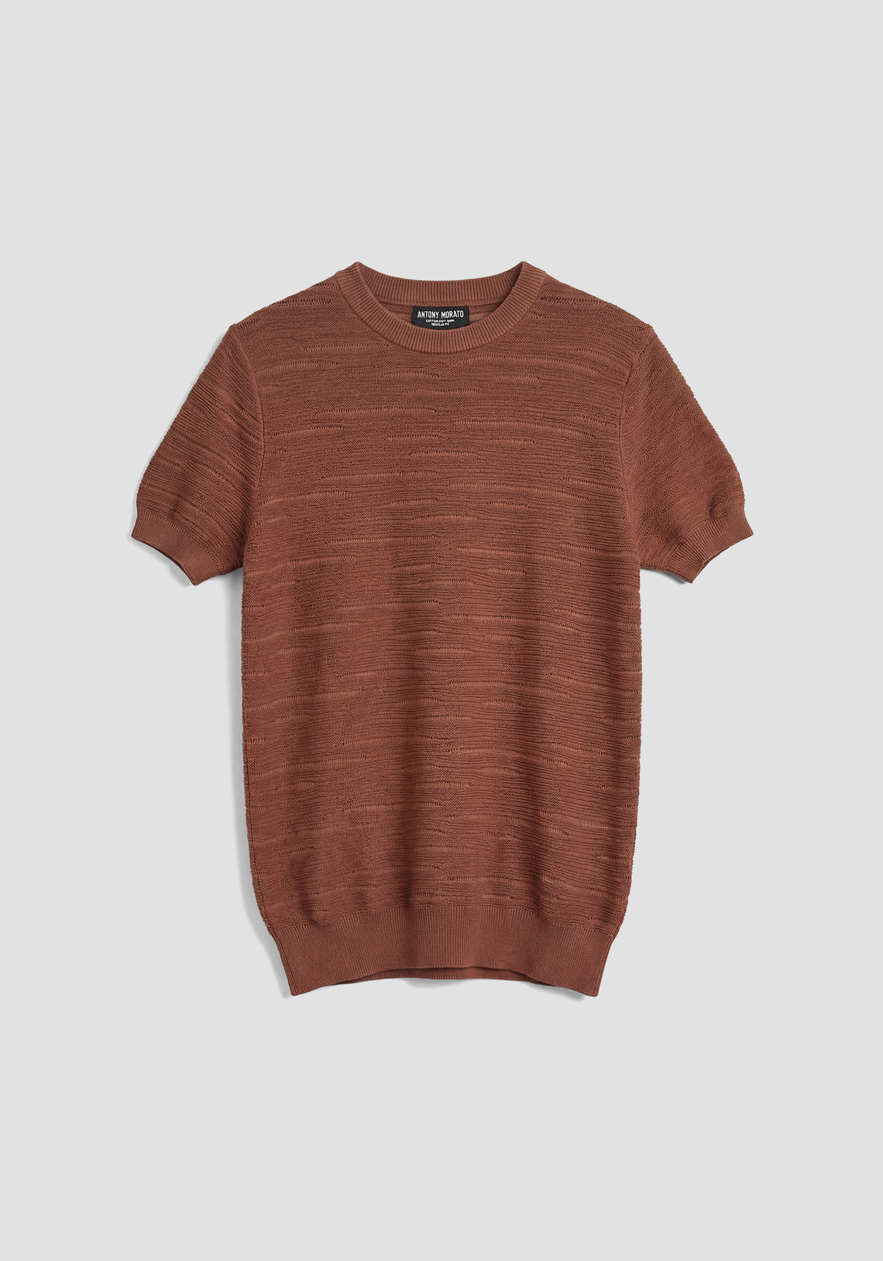 JERSEY DE MANGA CORTA Y CORTE REGULAR EN HILO DE ALGODÓN SUAVE