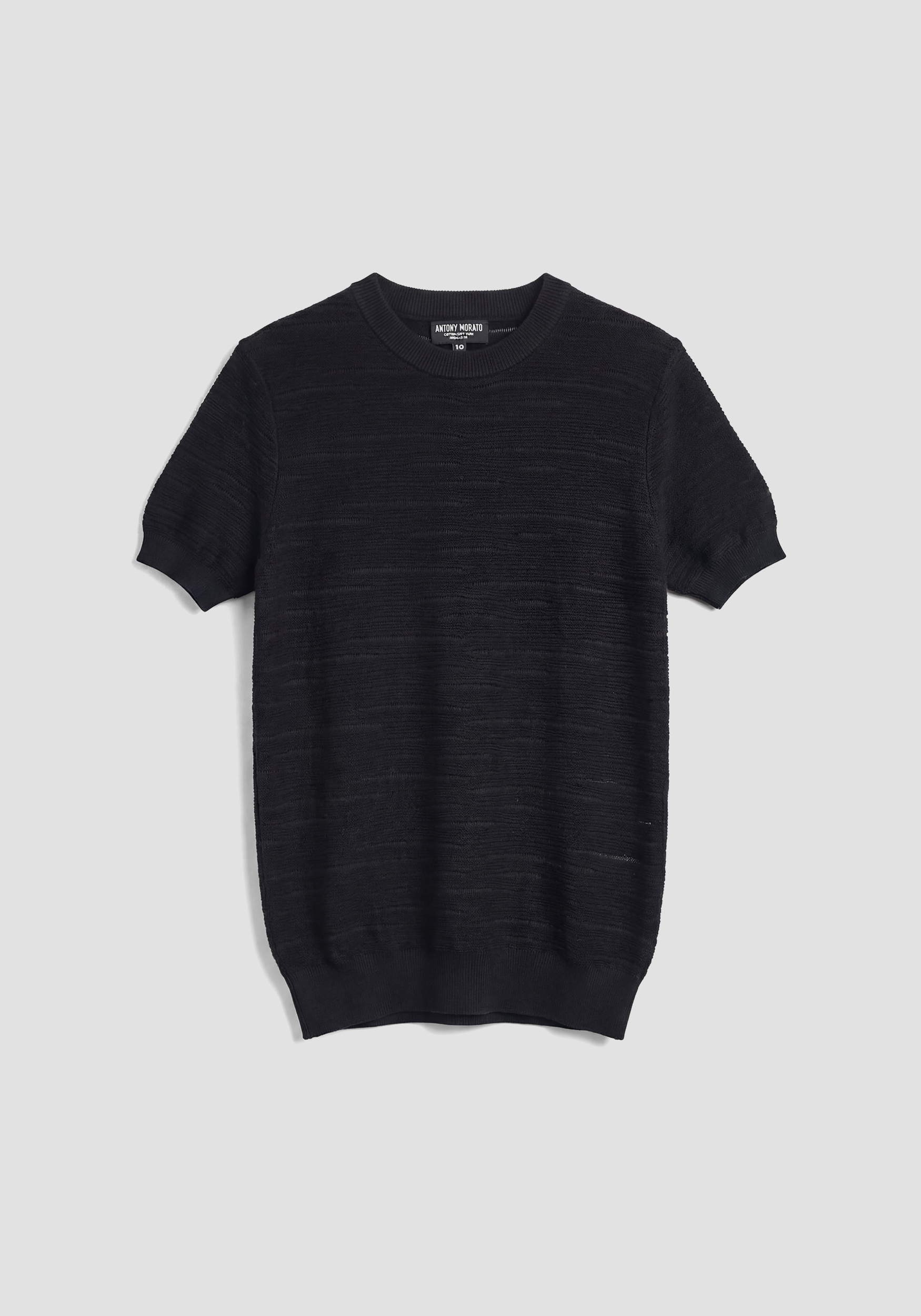 JERSEY DE MANGA CORTA Y CORTE REGULAR EN HILO DE ALGODÓN SUAVE