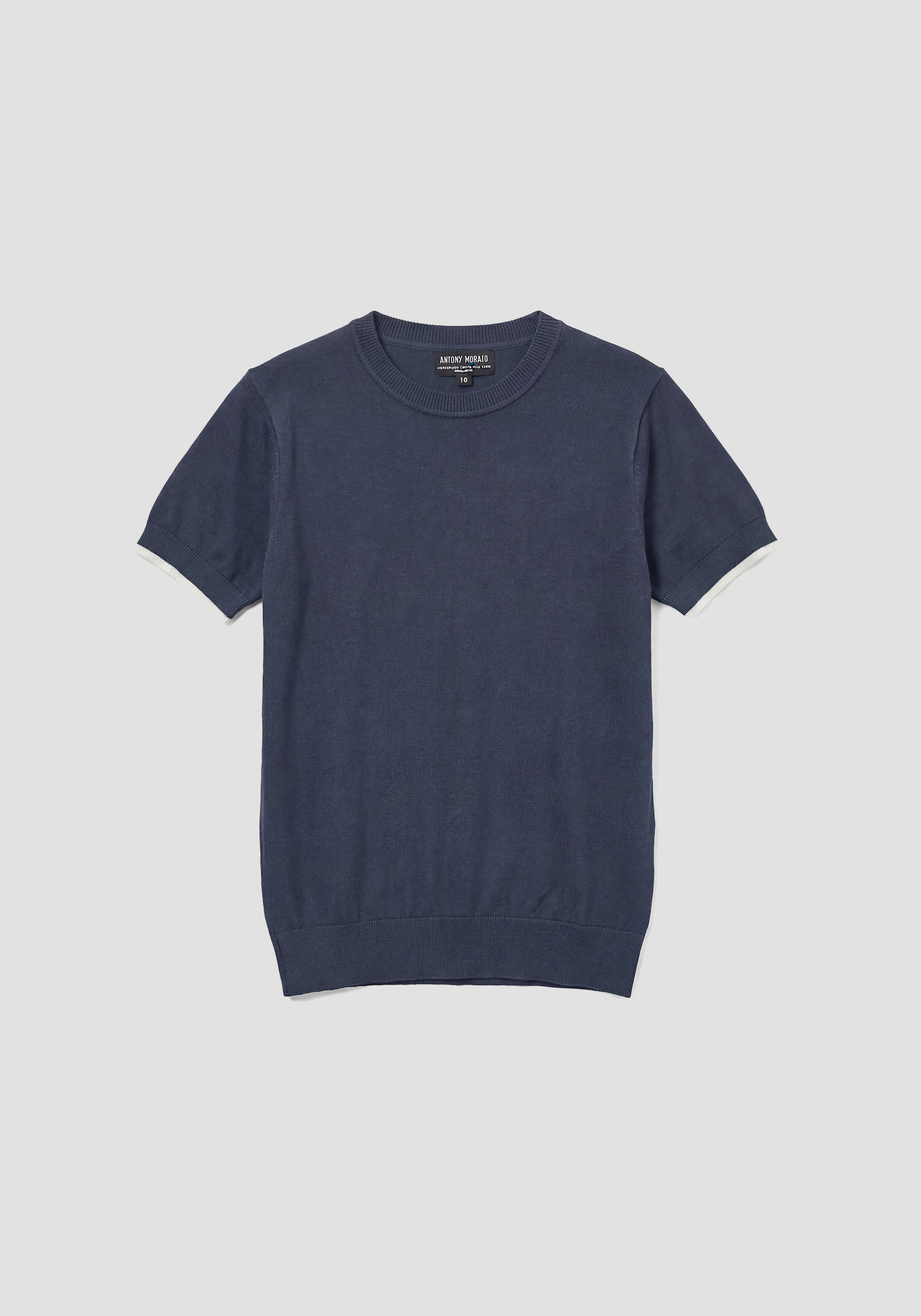 JERSEY DE CORTE REGULAR EN HILO DE ALGODÓN MERCERIZADO SUPERFINO