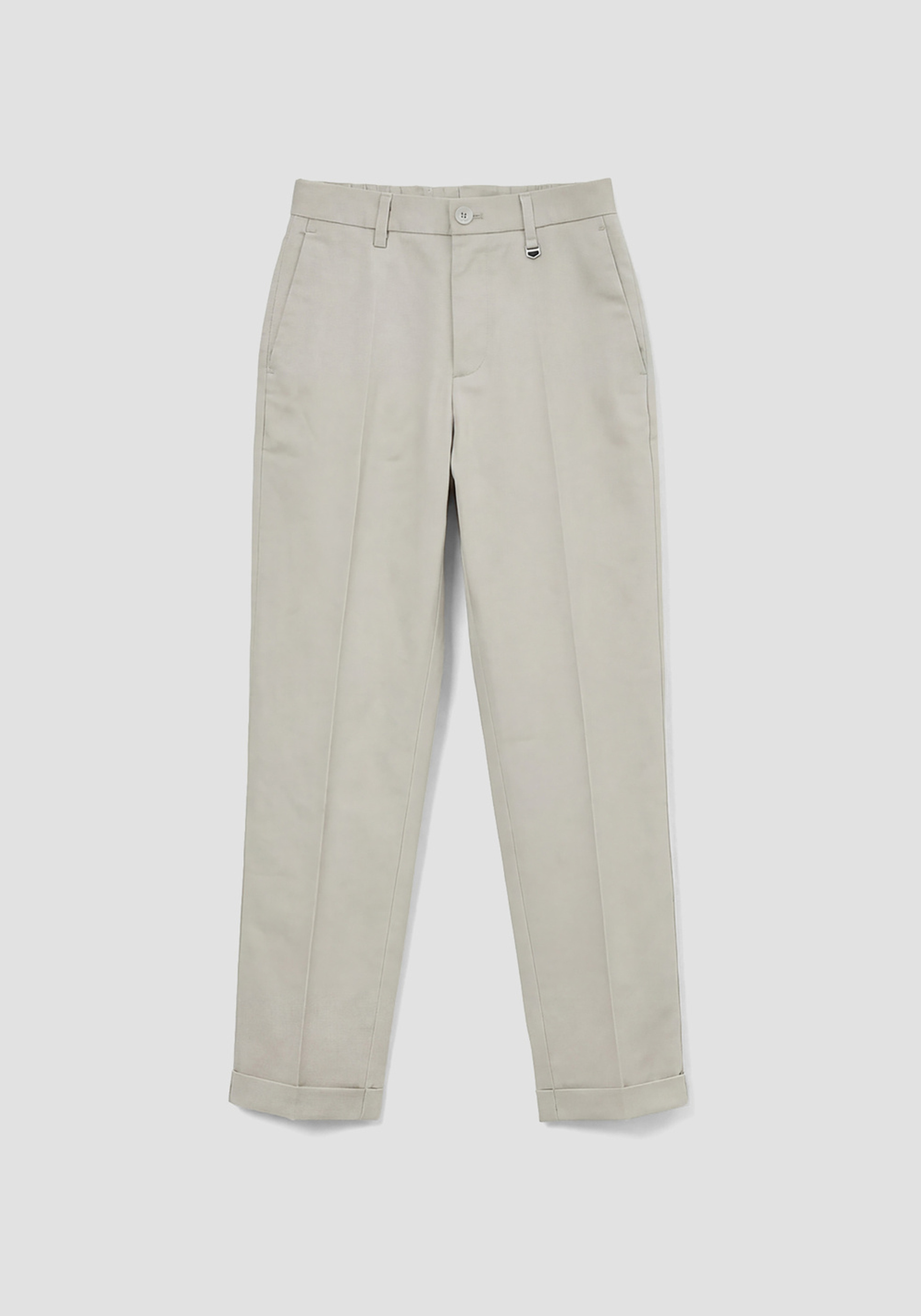 PANTALONES REGULAR FIT DE TWILL DE ALGODÓN Y LYOCELL ELÁSTICO DE TRAJE