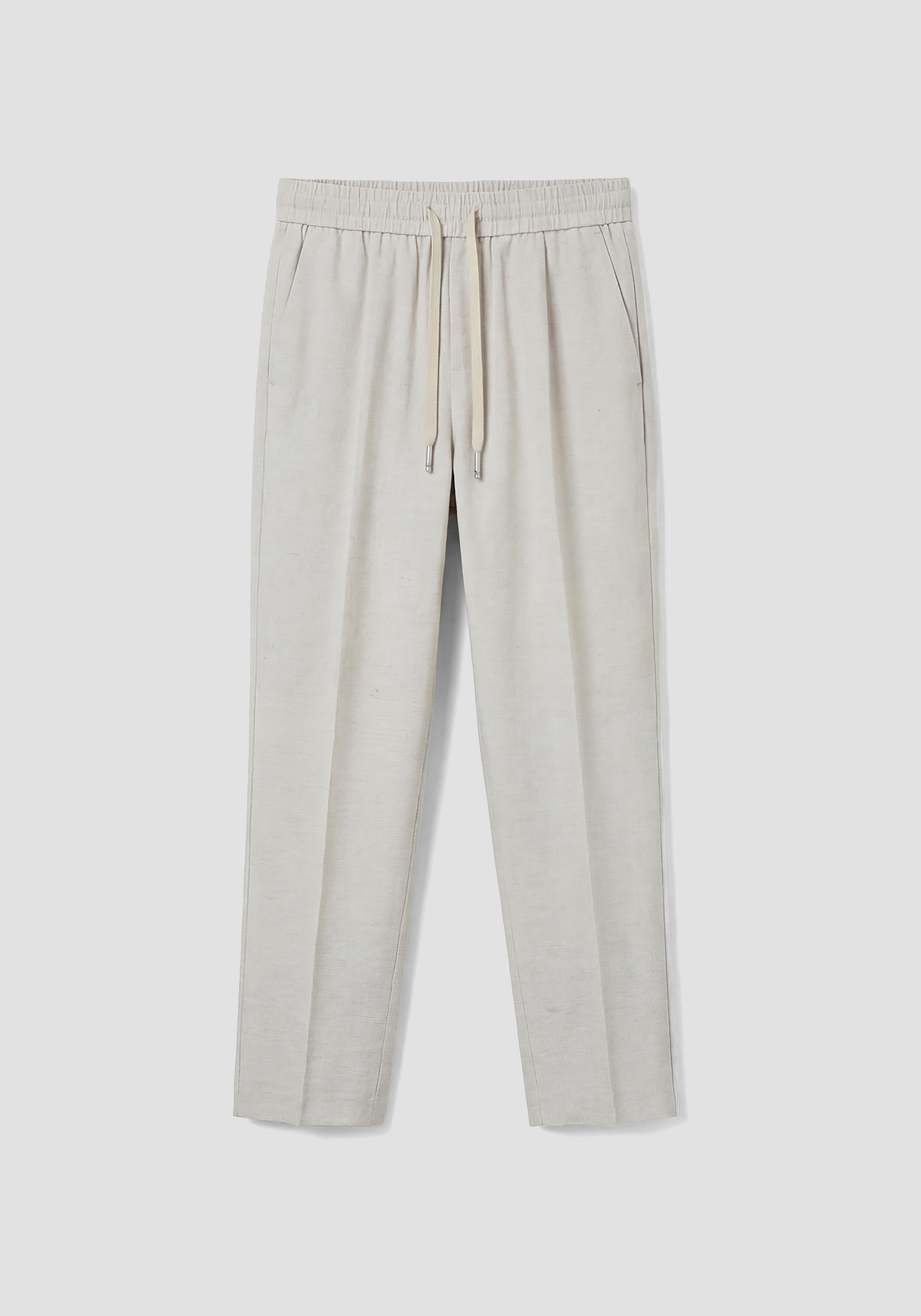 PANTALONES REGULAR FIT DE SLUB DE MEZCLA DE LINO Y VISCOSA DE TRAJE