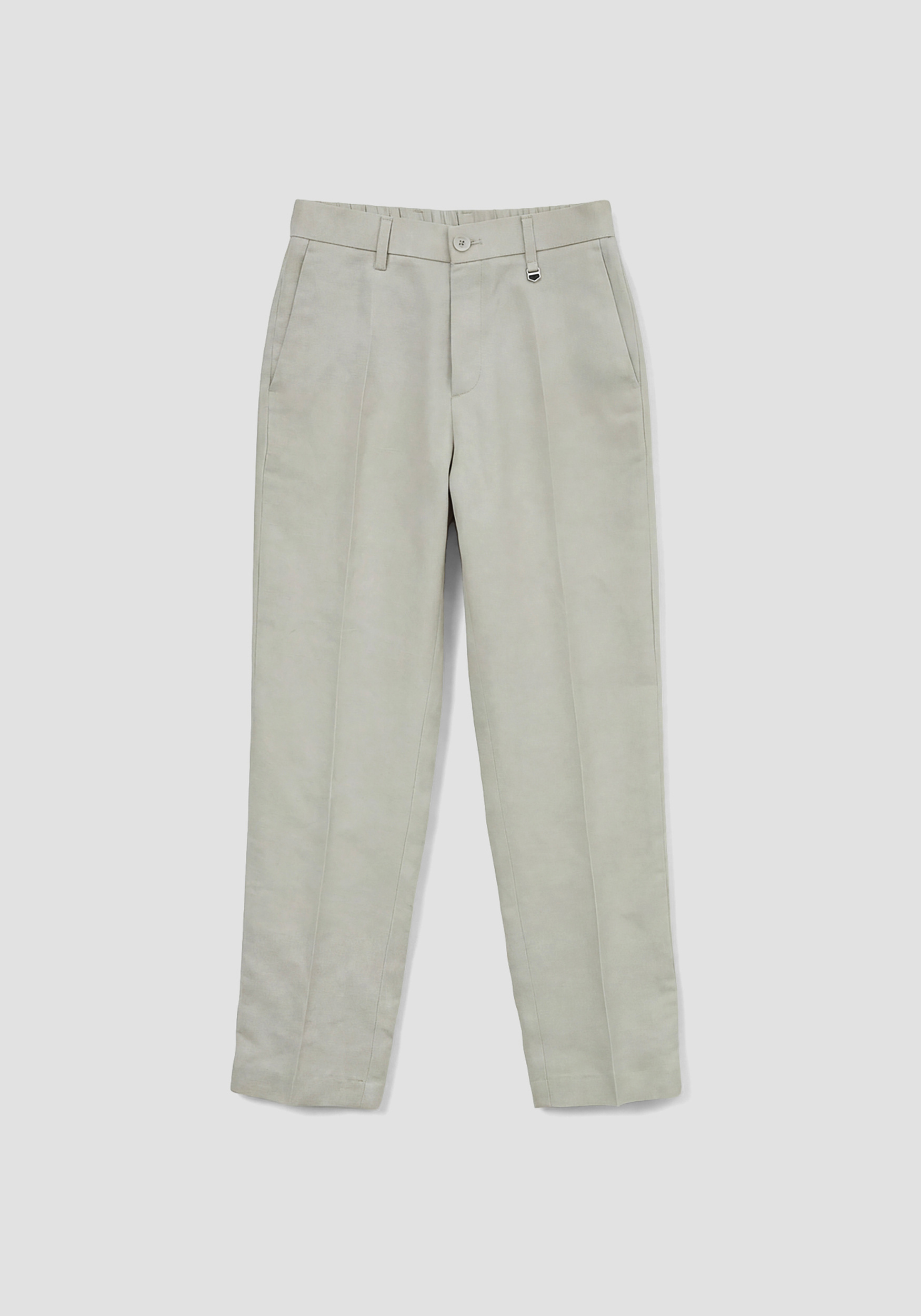 PANTALONES REGULAR FIT EN SLUB DE MEZCLA DE LINO Y VISCOSA PARA TRAJE