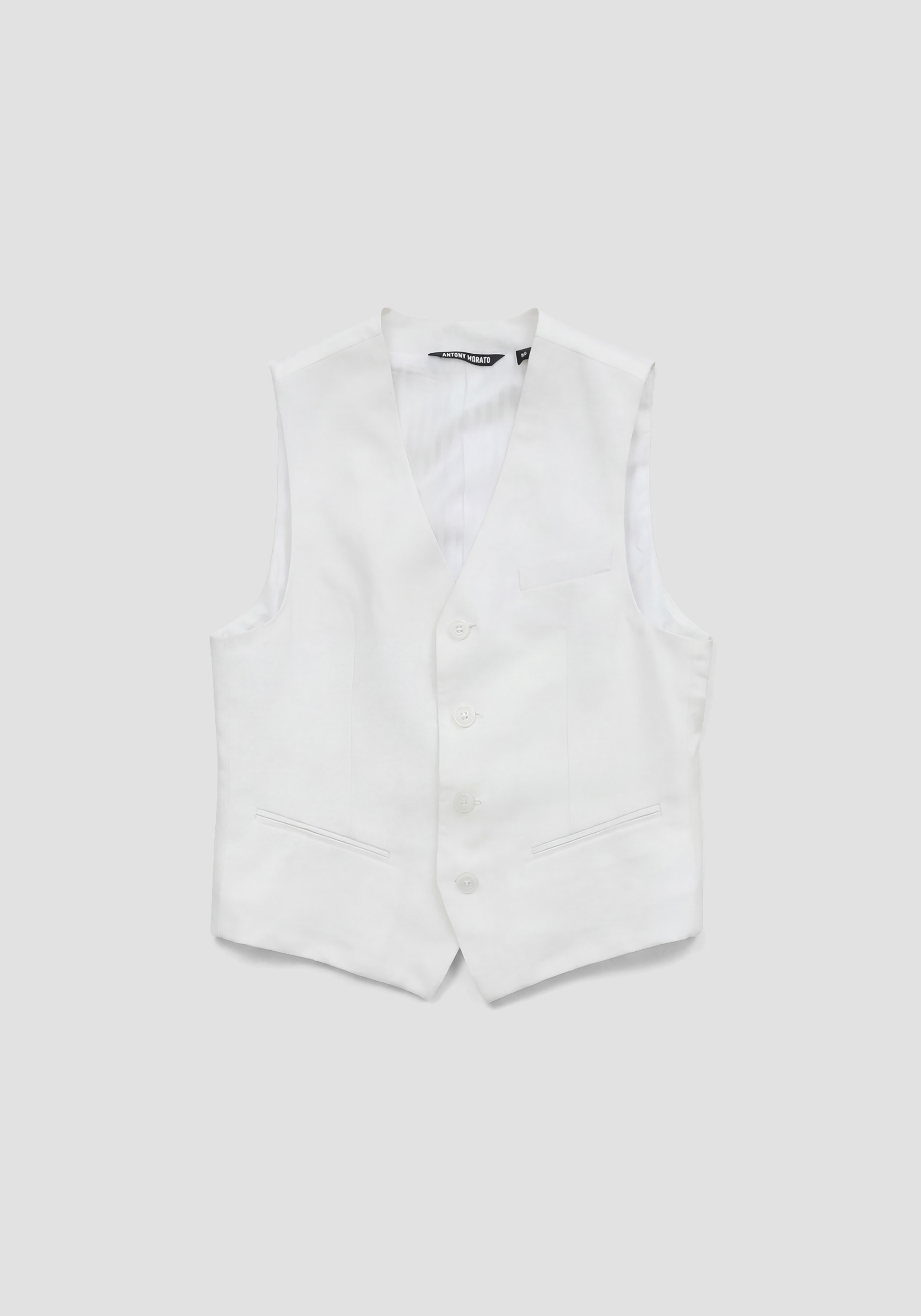 CHALECO SLIM FIT EN MEZCLA DE VISCOSA ELÁSTICA