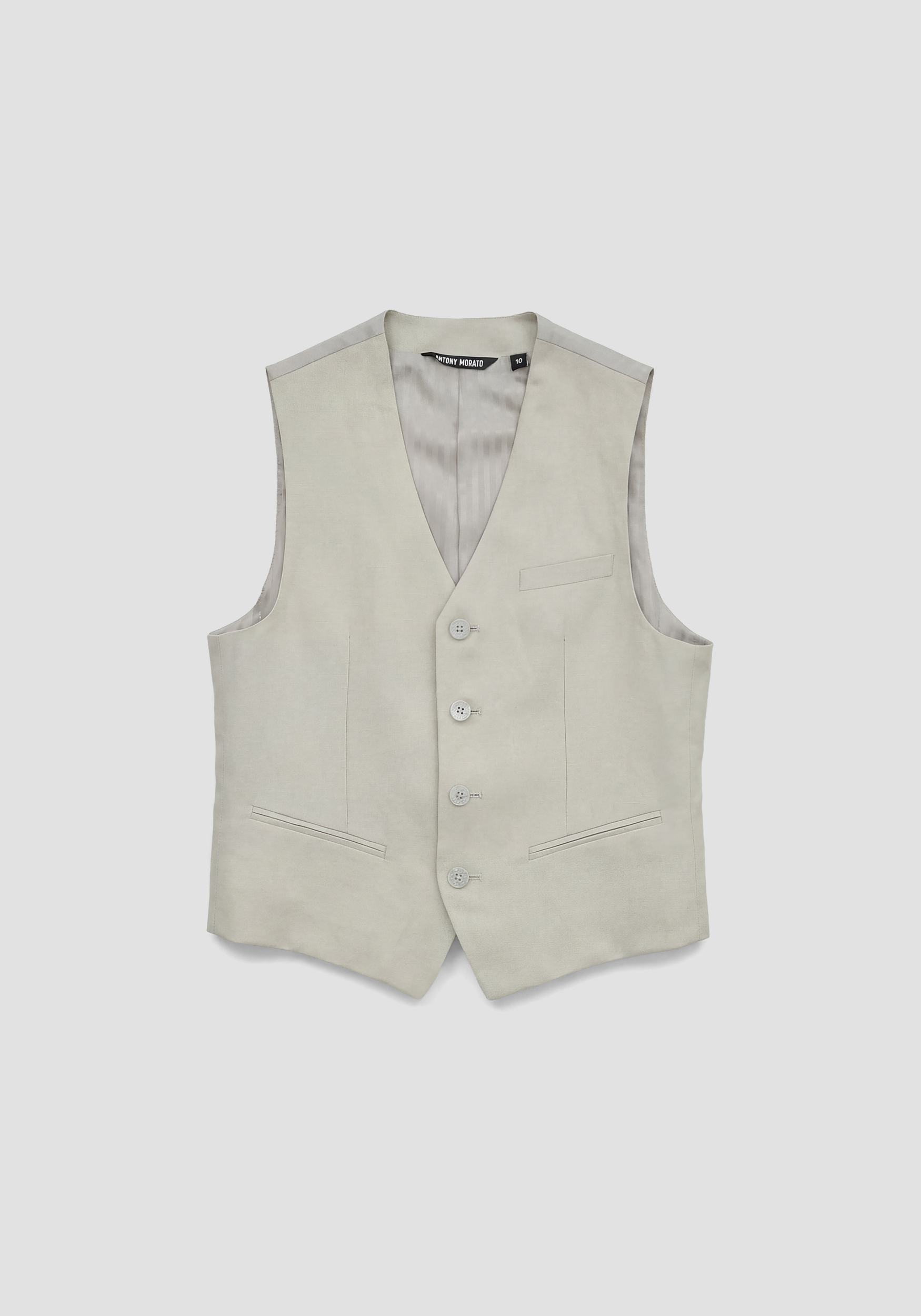 CHALECO SLIM FIT EN MEZCLA DE VISCOSA ELÁSTICA