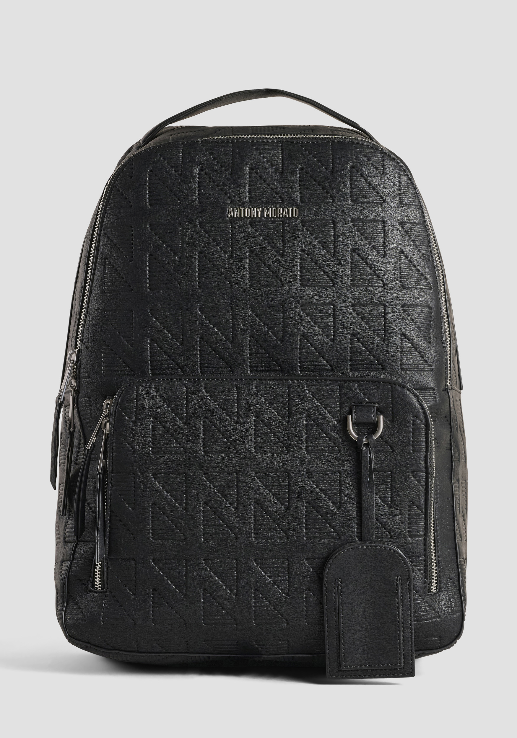 MOCHILA DE PIEL SINTÉTICA CON MOTIVO GEOMÉTRICO