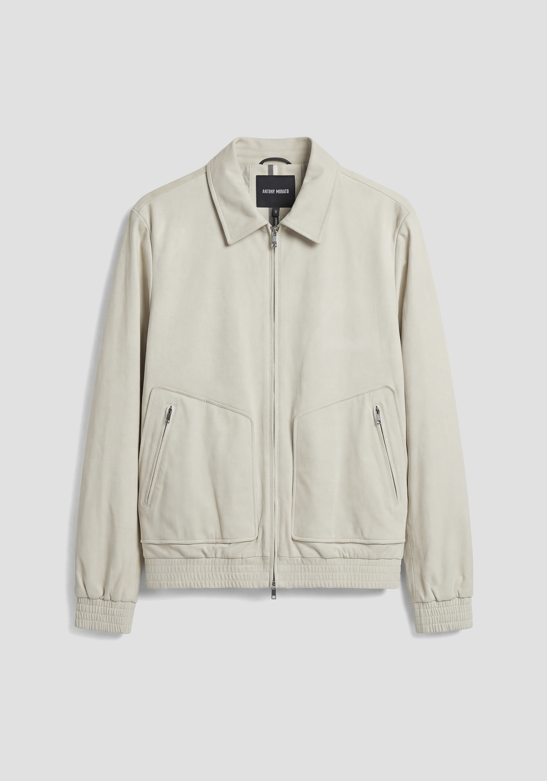 CHAQUETA REGULAR FIT DE PIEL SINTÉTICA DE ANTE