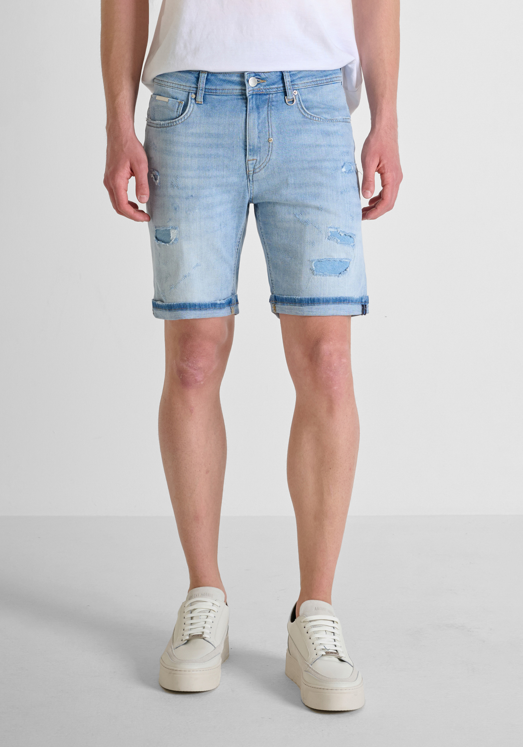 PANTALONES CORTOS SKINNY FIT «RANDY» EN TEJIDO VAQUERO