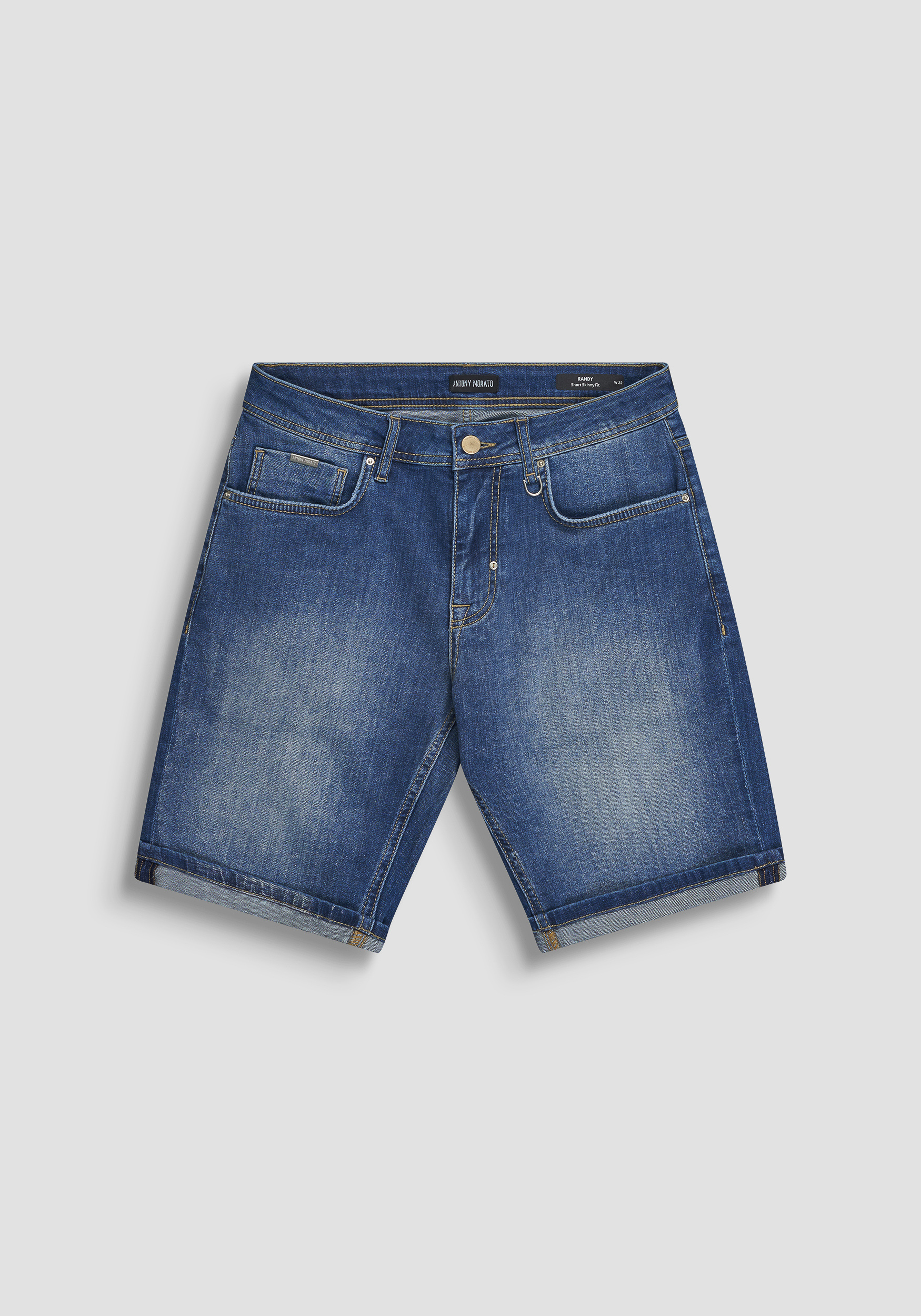 PANTALONES CORTOS SKINNY FIT «RANDY» DE TEJIDO VAQUERO ELÁSTICO