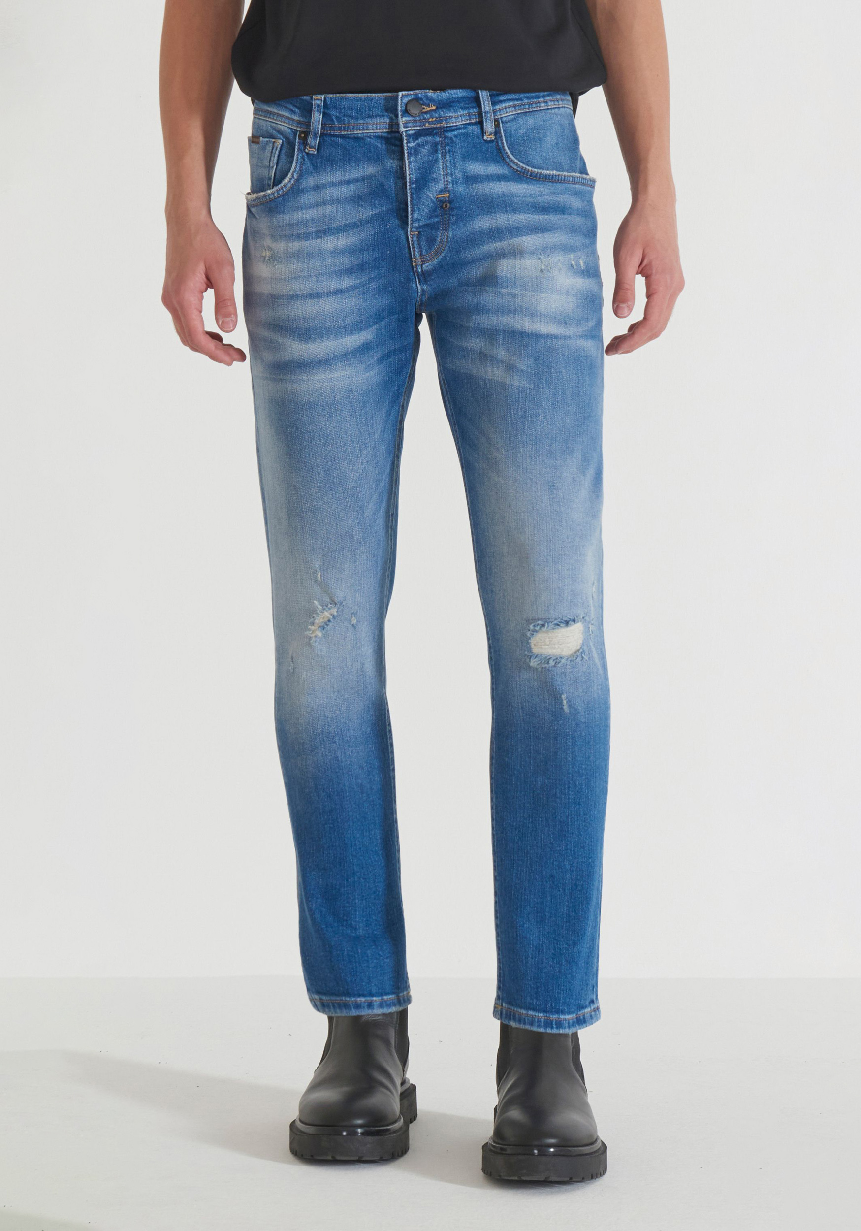 VAQUEROS «ARGON» SLIM FIT TOBILLEROS DE AUTHENTIC DENIM AZUL