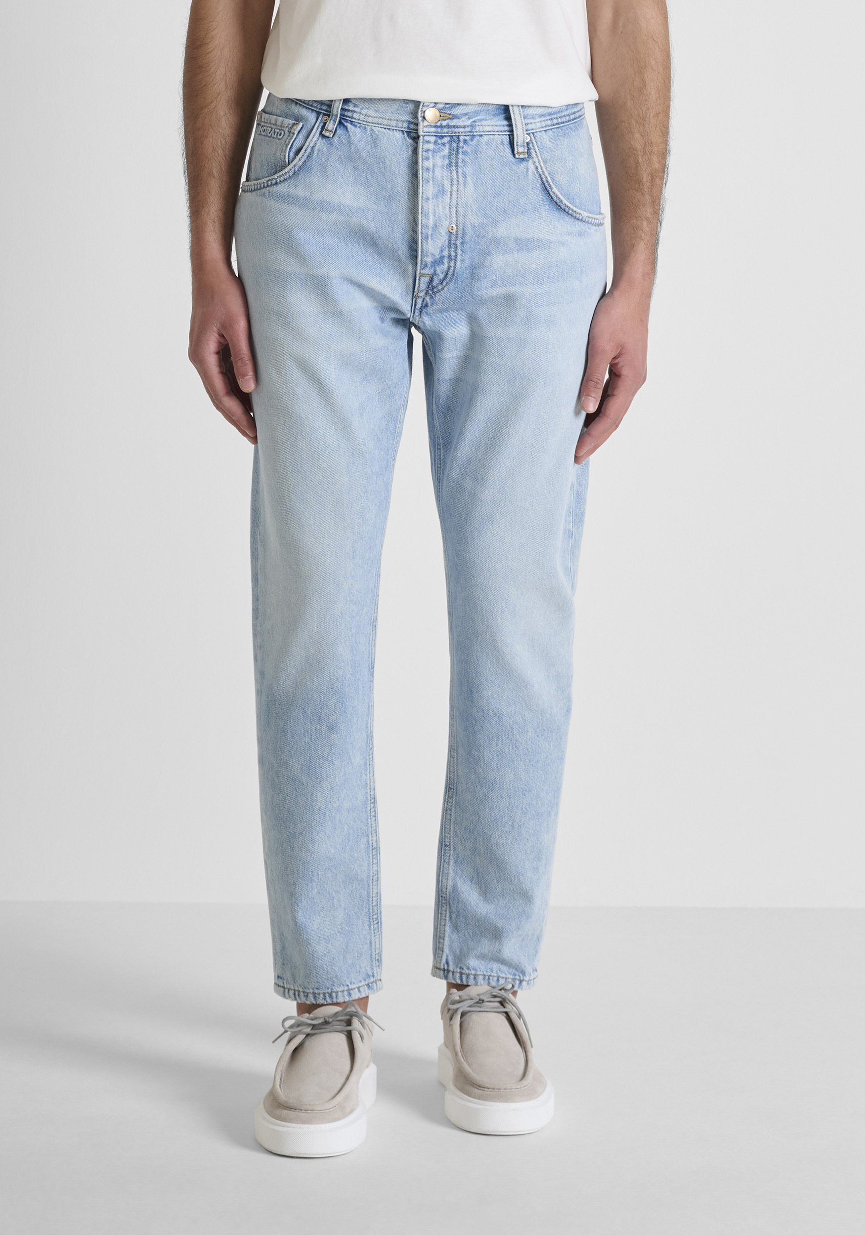 “HENRY” REGULAR ANKLE-LENGTH FIT JEANS IN AUTHENTIC BLUE DENIM
