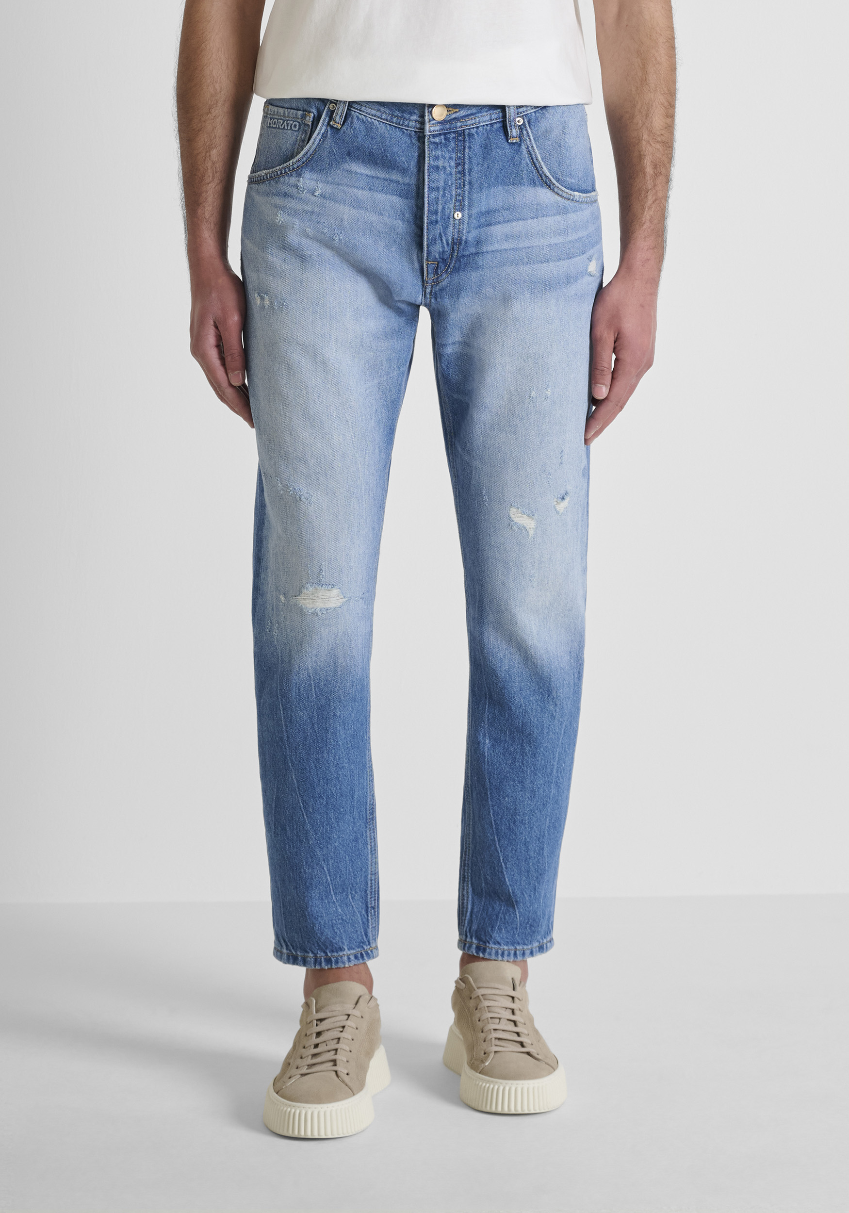 “HENRY” REGULAR ANKLE-LENGTH FIT JEANS IN AUTHENTIC BLUE DENIM