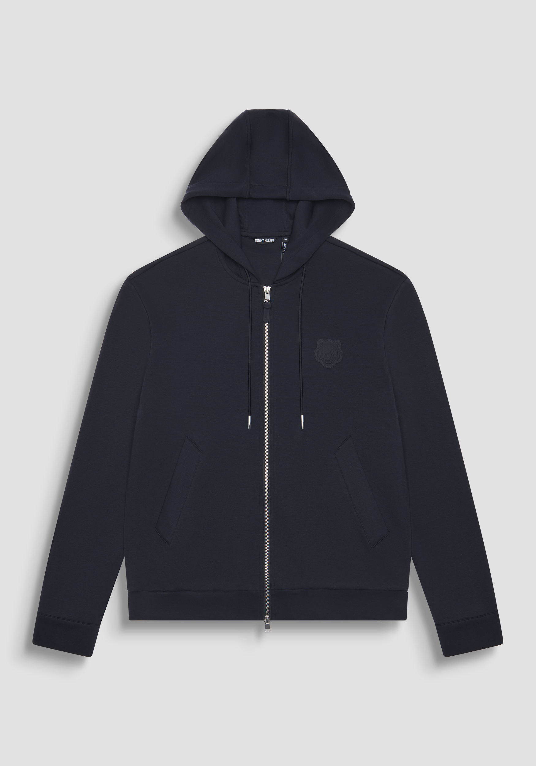 SUDADERA CON CAPUCHA REGULAR FIT DE MEZCLA DE ALGODÓN CON PARCHE DE TIGRE