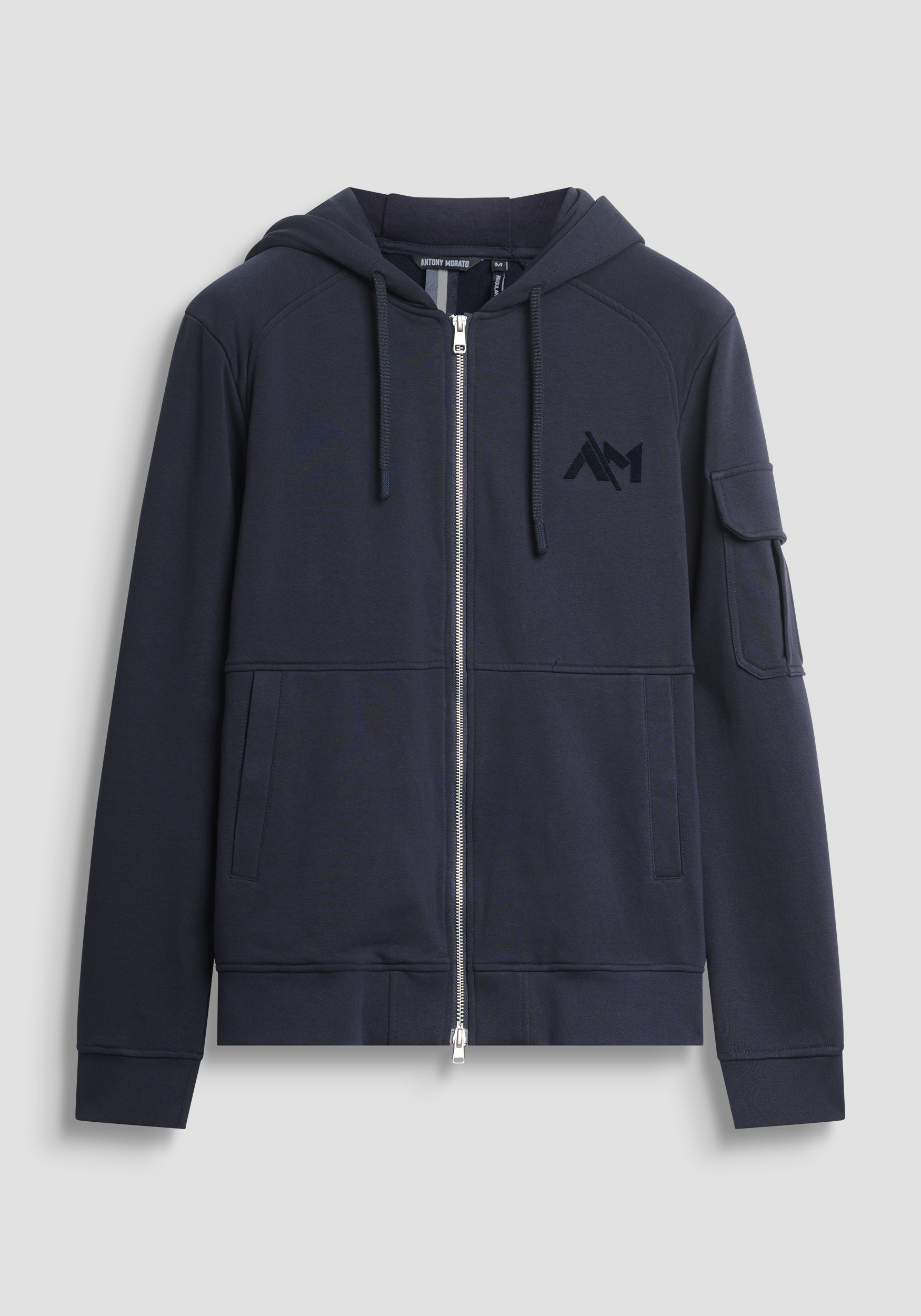 SUDADERA CON CAPUCHA Y CREMALLERA REGULAR FIT EN MEZCLA ALGODÓN SOSTENIBLE