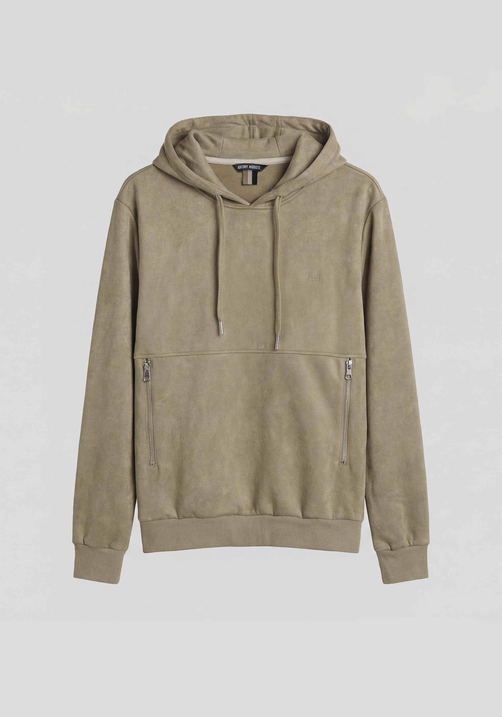 SUDADERA RELAXED FIT CON CAPUCHA DE TEJIDO EFECTO ANTE