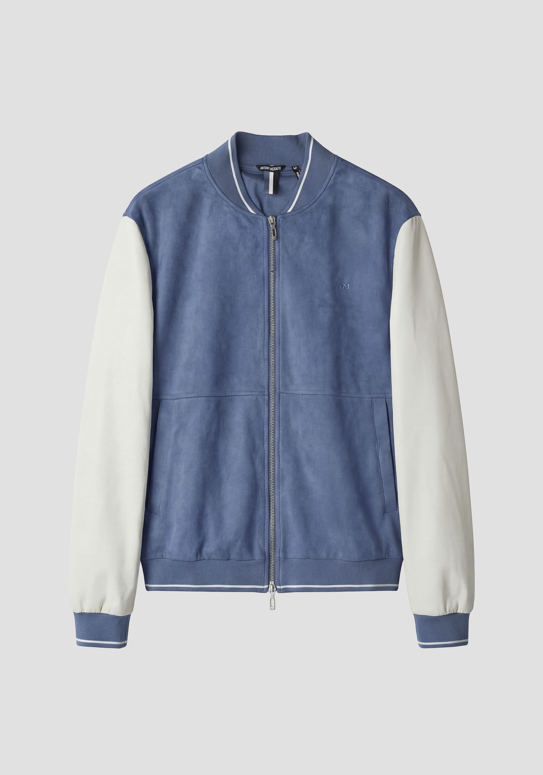 SUDADERA REGULAR FIT DE TEJIDO EFECTO ANTE Y MANGAS DE PIEL SINTÉTICA