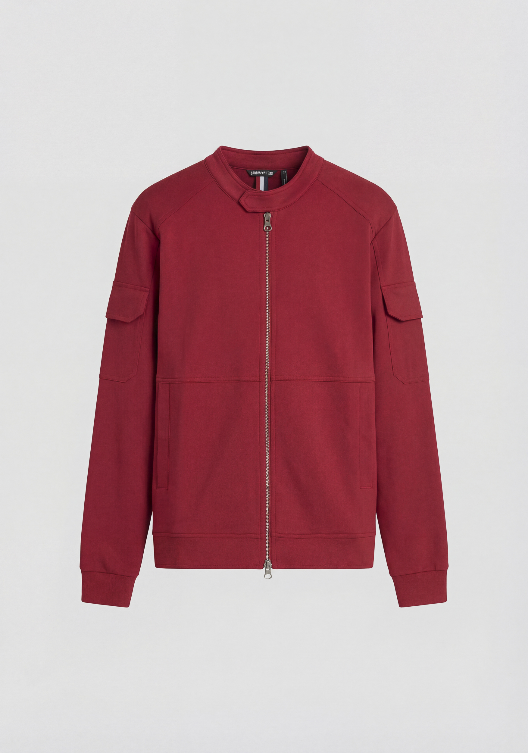 SUDADERA SLIM FIT DE MEZCLA DE ALGODÓN CON CUELLO MAO