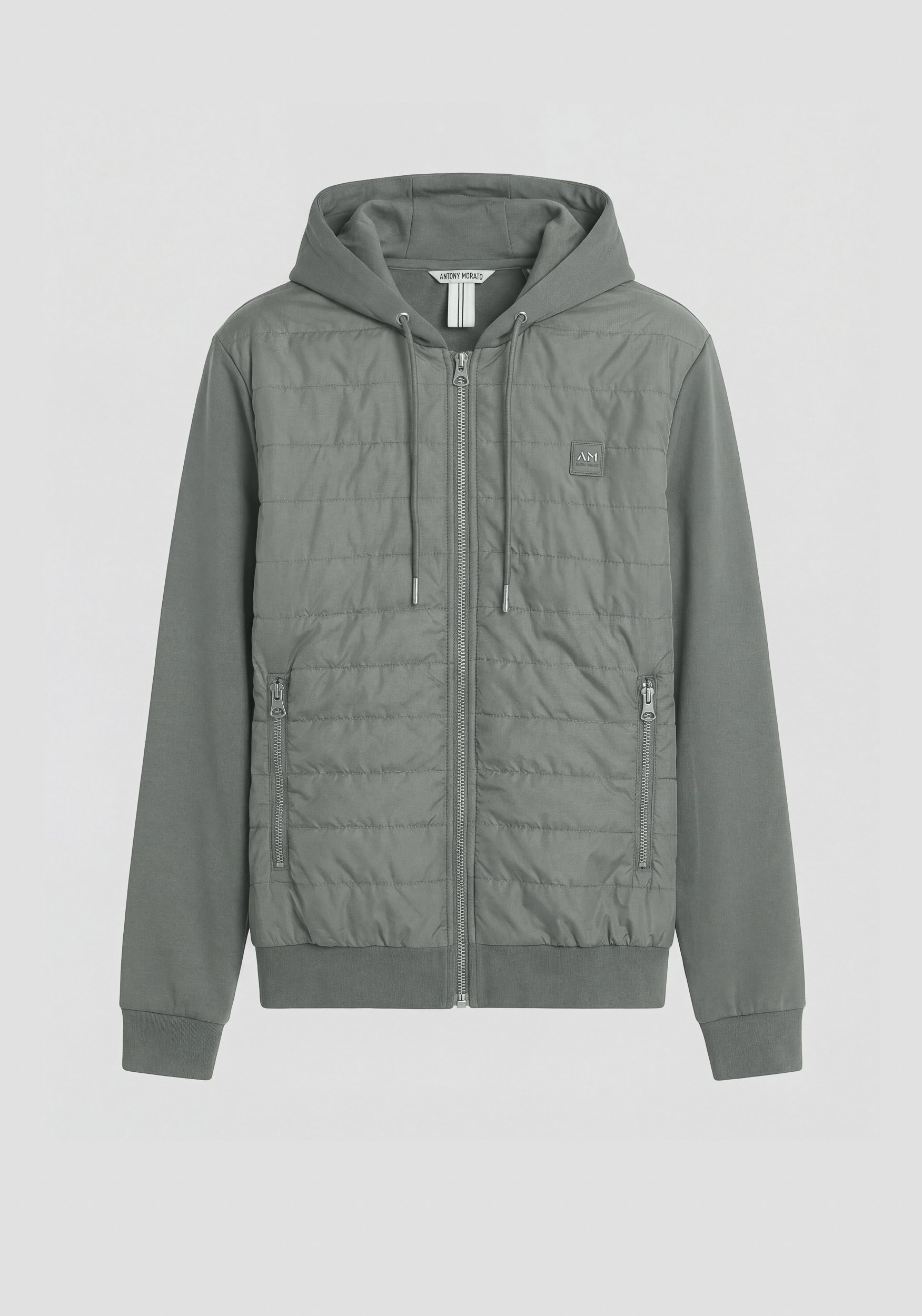 SUDADERA ACOLCHADA CON CAPUCHA REGULAR FIT DE MEZCLA DE ALGODÓN