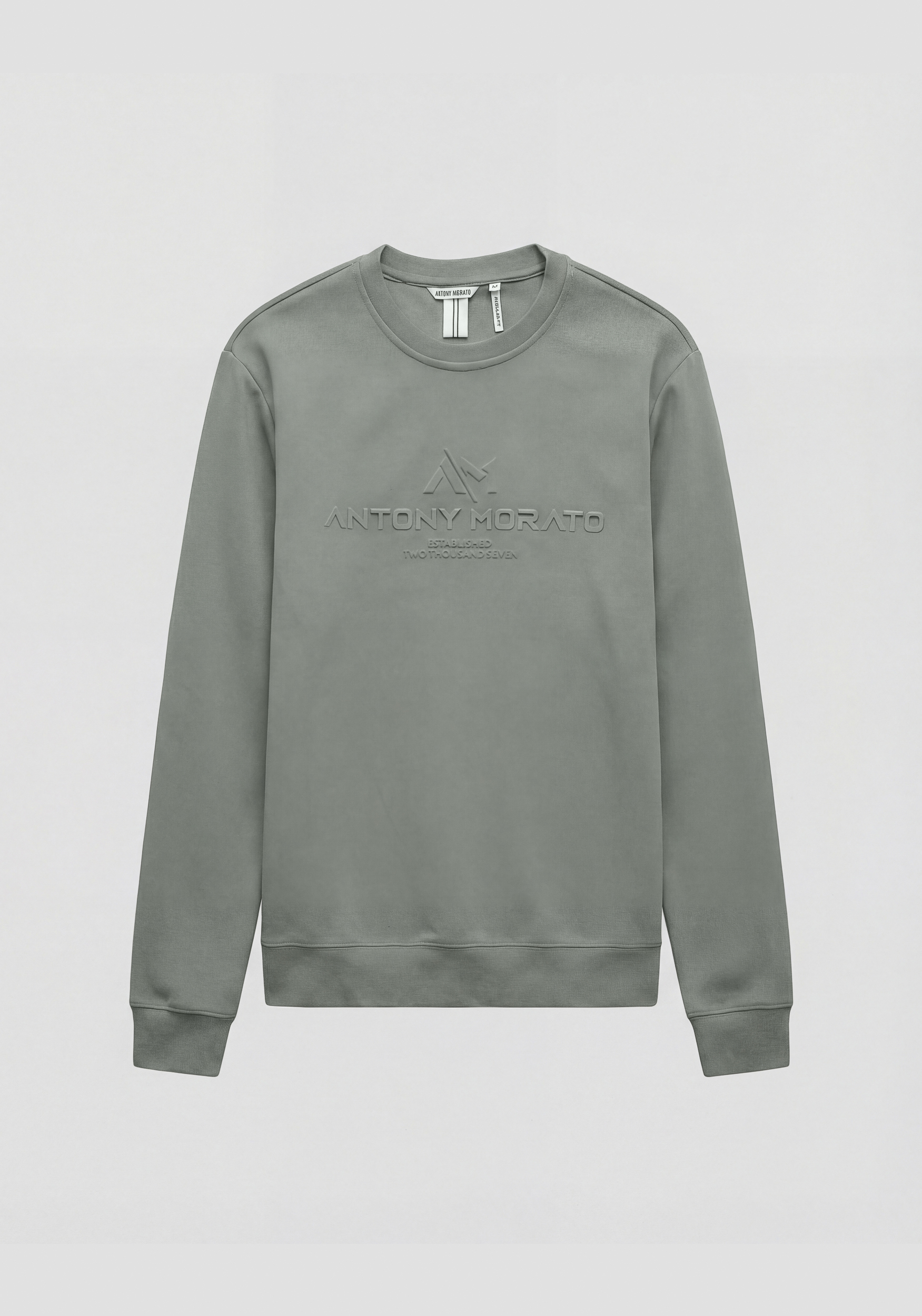 SUDADERA REGULAR FIT DE MEZCLA DE ALGODÓN INTERLOCK Y LOGOTIPO ESTAMPADO