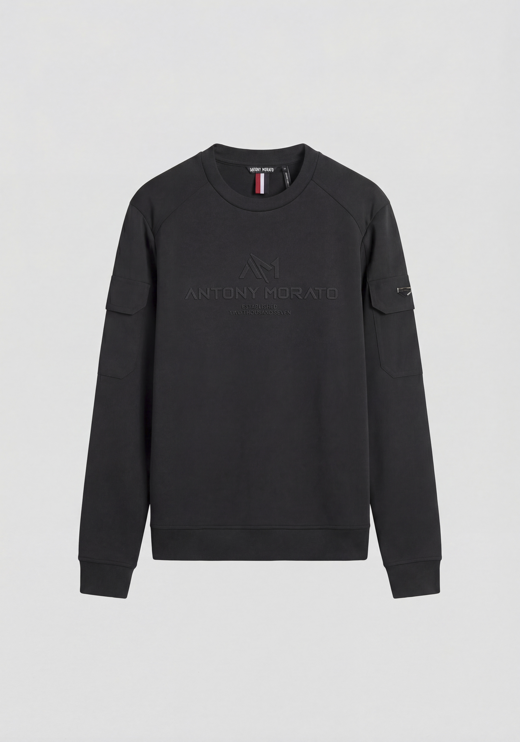 SUDADERA REGULAR FIT DE MEZCLA DE ALGODÓN INTERLOCK Y LOGOTIPO ESTAMPADO