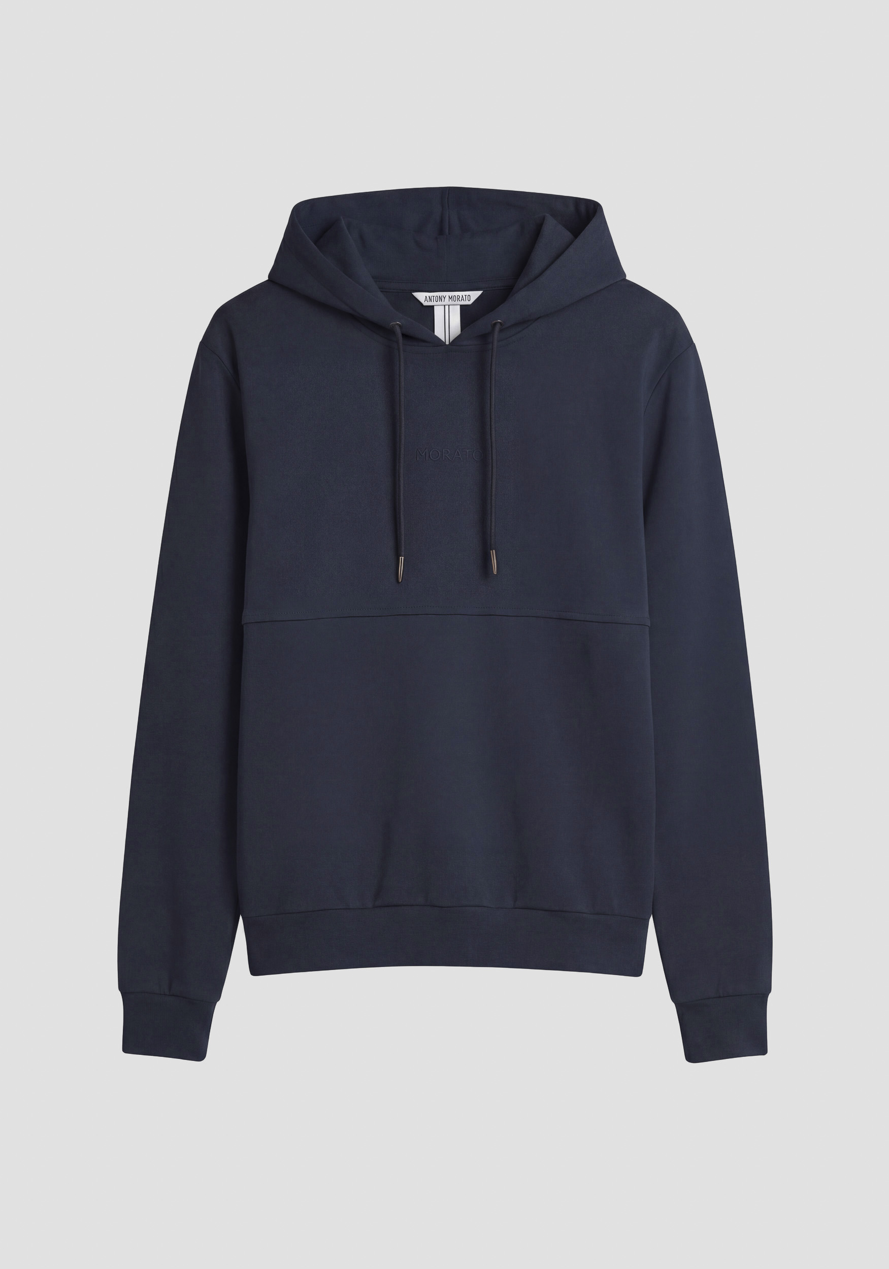 RELAXED FIT HOODIE IN INTERLOCK COTTON BLEND WITH PRINT